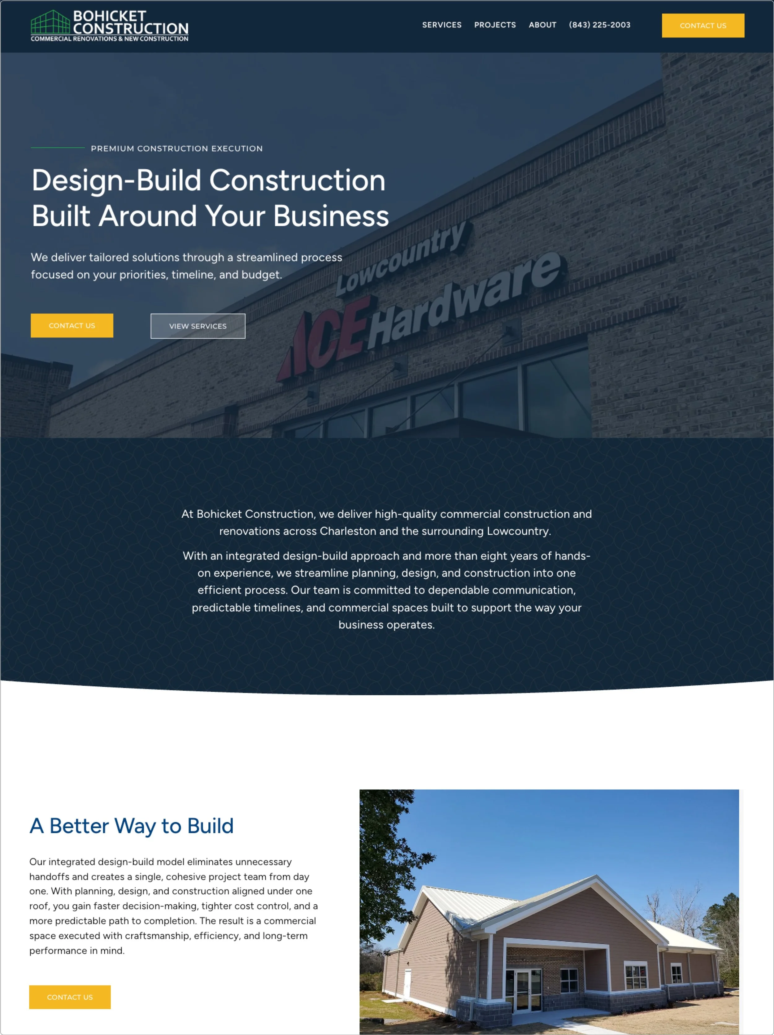 Website design for Construction Company by Up in a Day