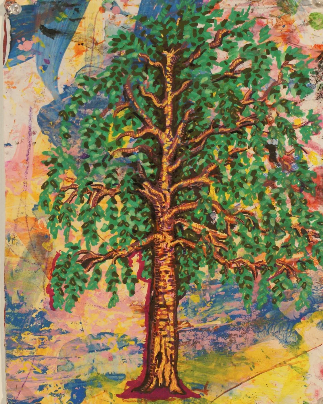 Betula Alba,
2026,
Mixed media on panel