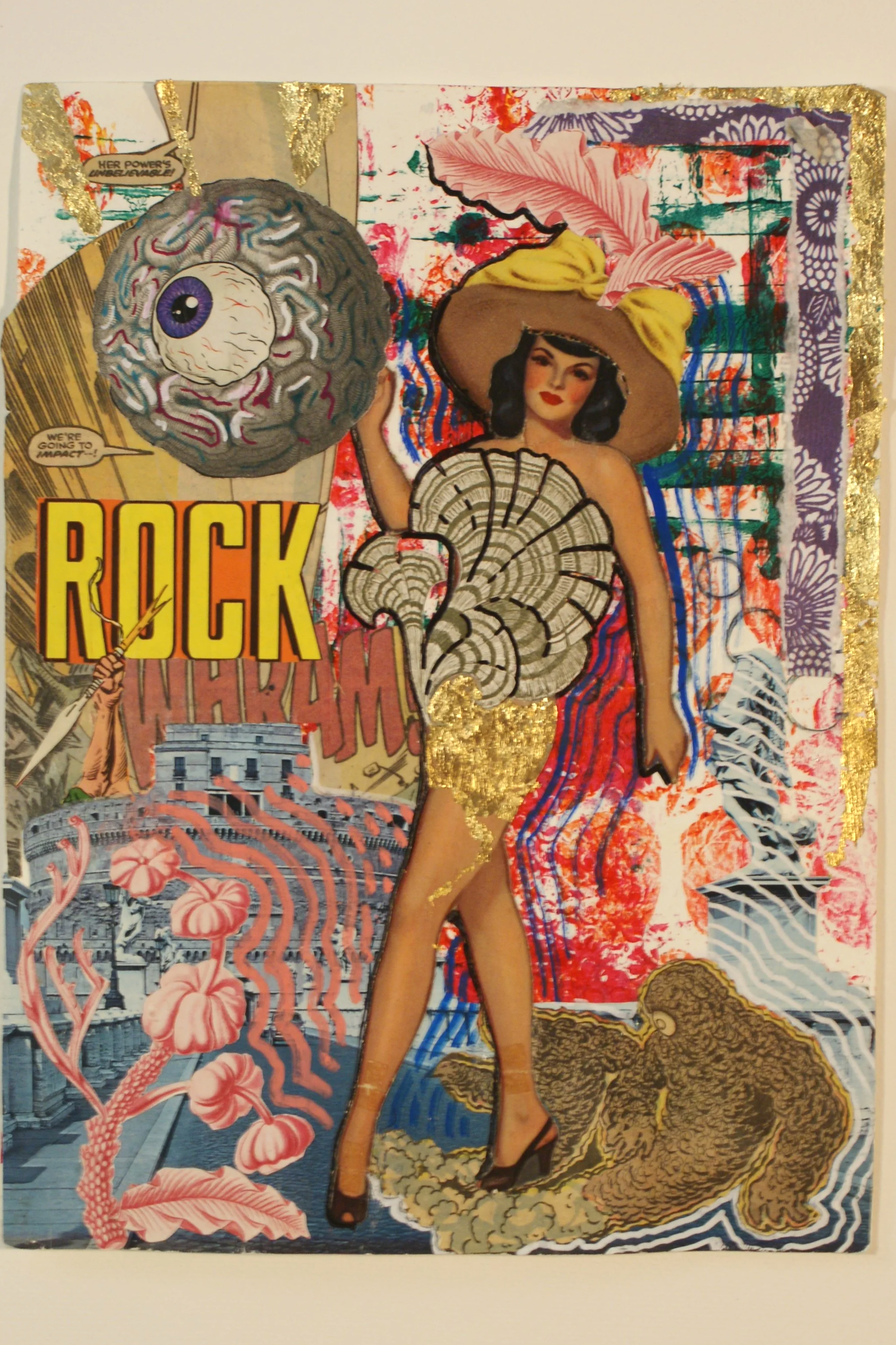 Untitled,
2023,
Mixed media collage on panel