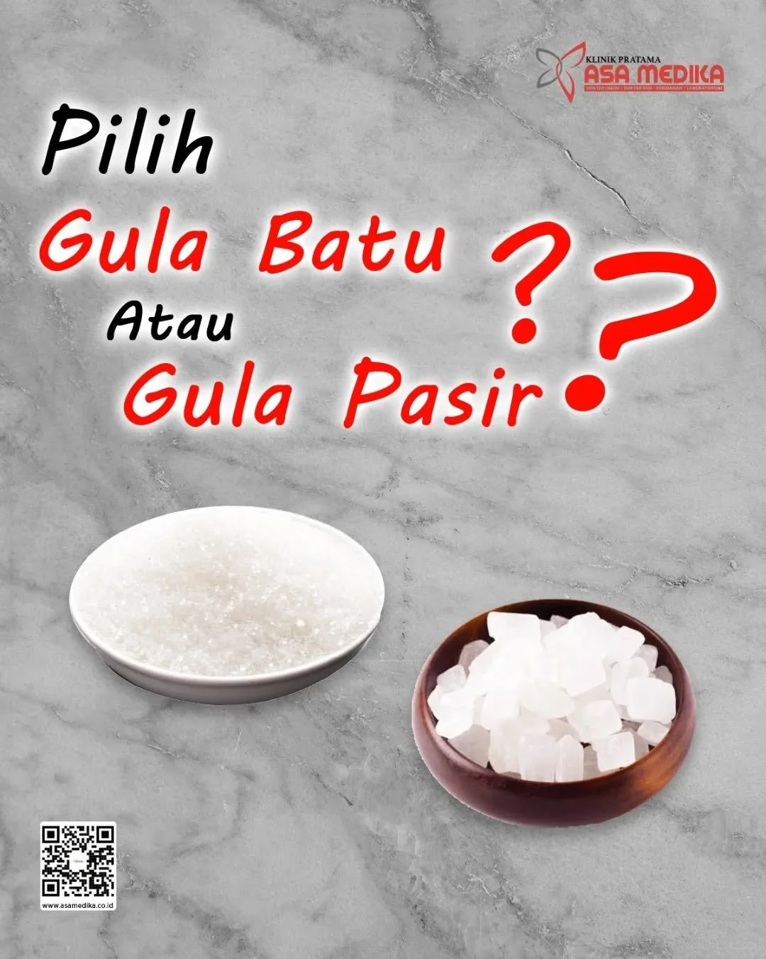 [Pilih Gula Batu atau Gula Pasir🍬🍭]

Salam Sehat dan Bahagia

Kira-kira lebih bagus gula batu atau gula pasir sihh untuk dikonsumsi? Yuk kita cari kebenarannyaa!😍😍

- Cepat, Tepat, dan Nyaman -

#klinikasamedika #harussehatdanbahagia #gulabatu #g