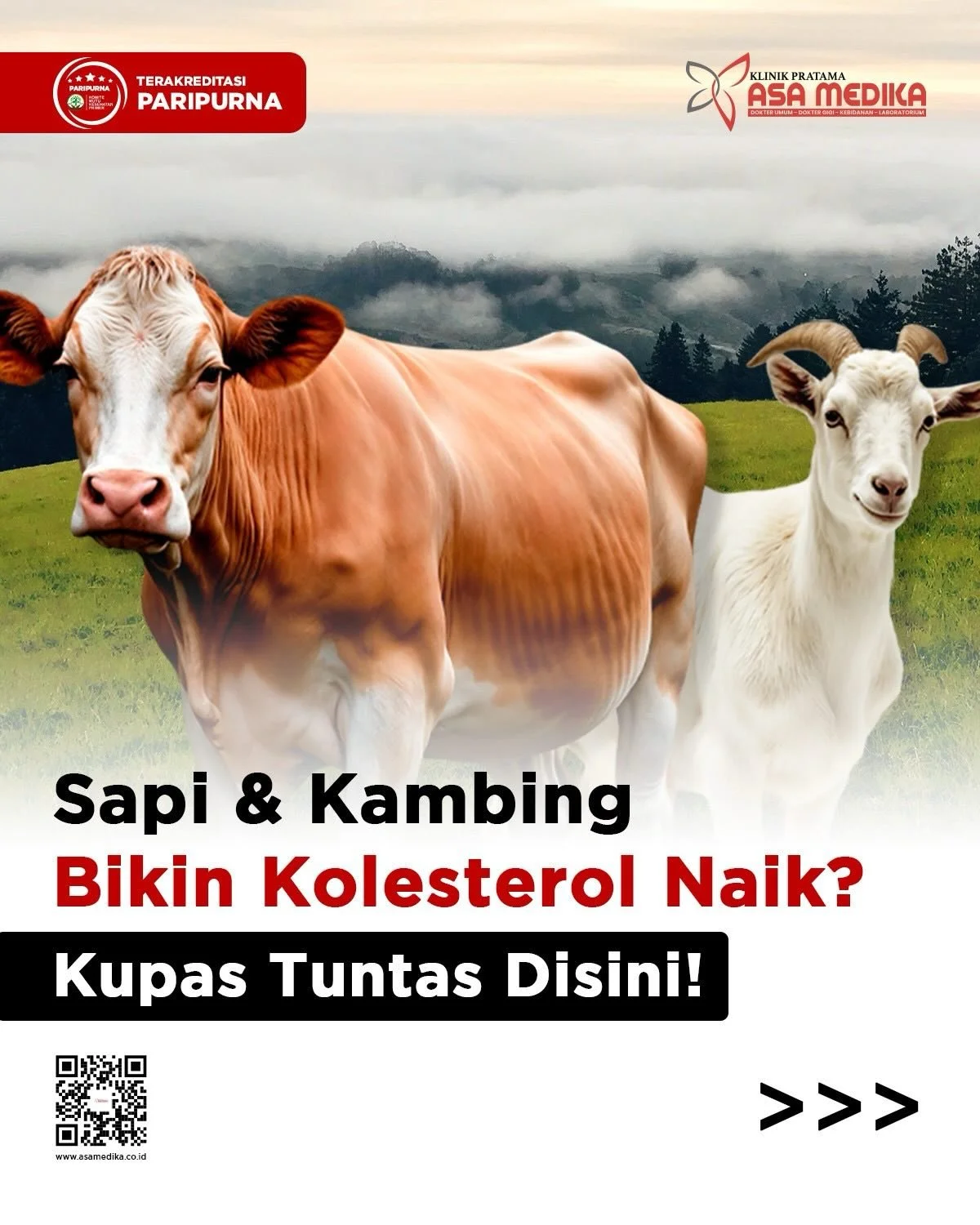[Sapi &amp; Kambing Bikin Kolesterol Naik? Kupas Tuntas Disini!]

Salam Sehat dan Bahagia

Kolesterol sering dianggap berbahaya bagi tubuh kita, padahal kolesterol bermanfaat untuk tubuh kita loh!!

Identik dengan daging sapi dan kambing, benarkan ke