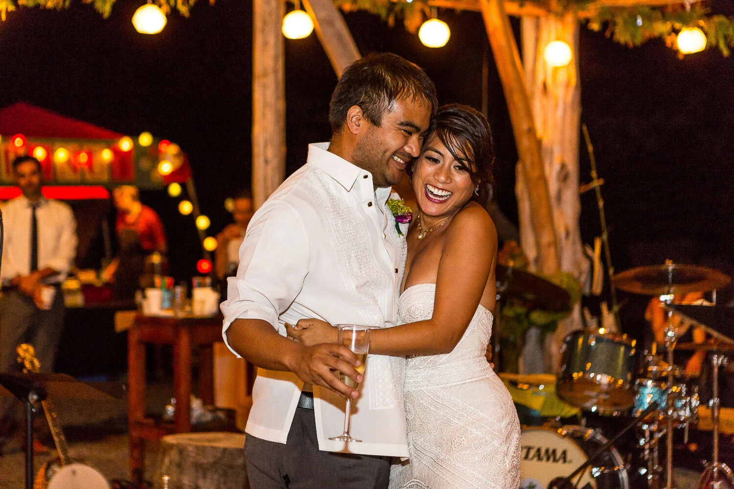joyful wedding moment
