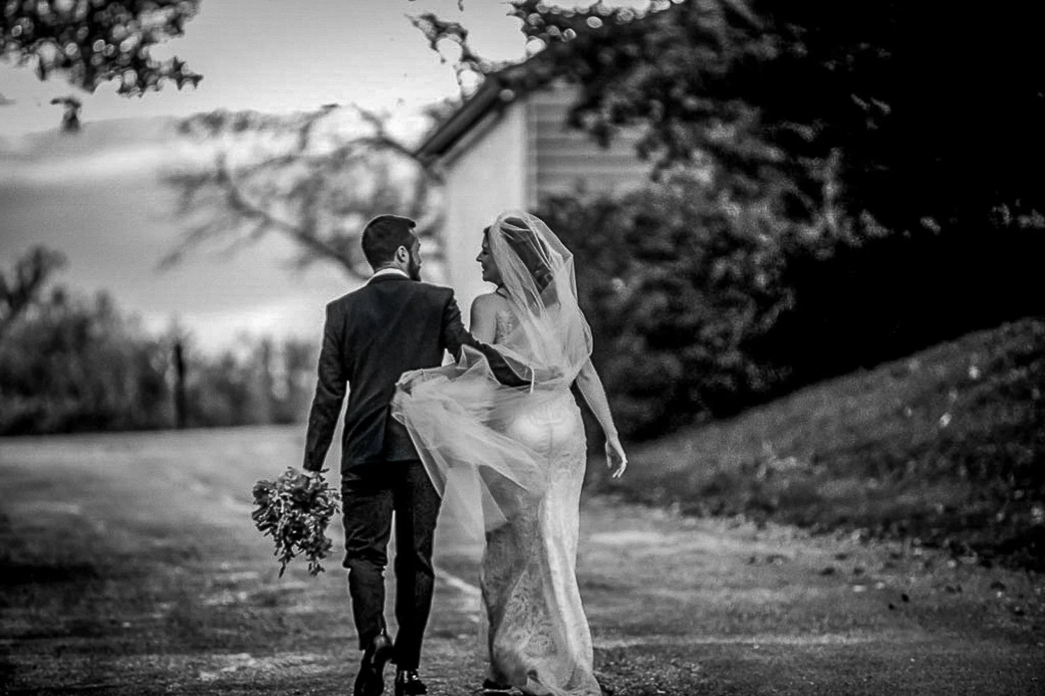 Romantic cinematic wedding photography