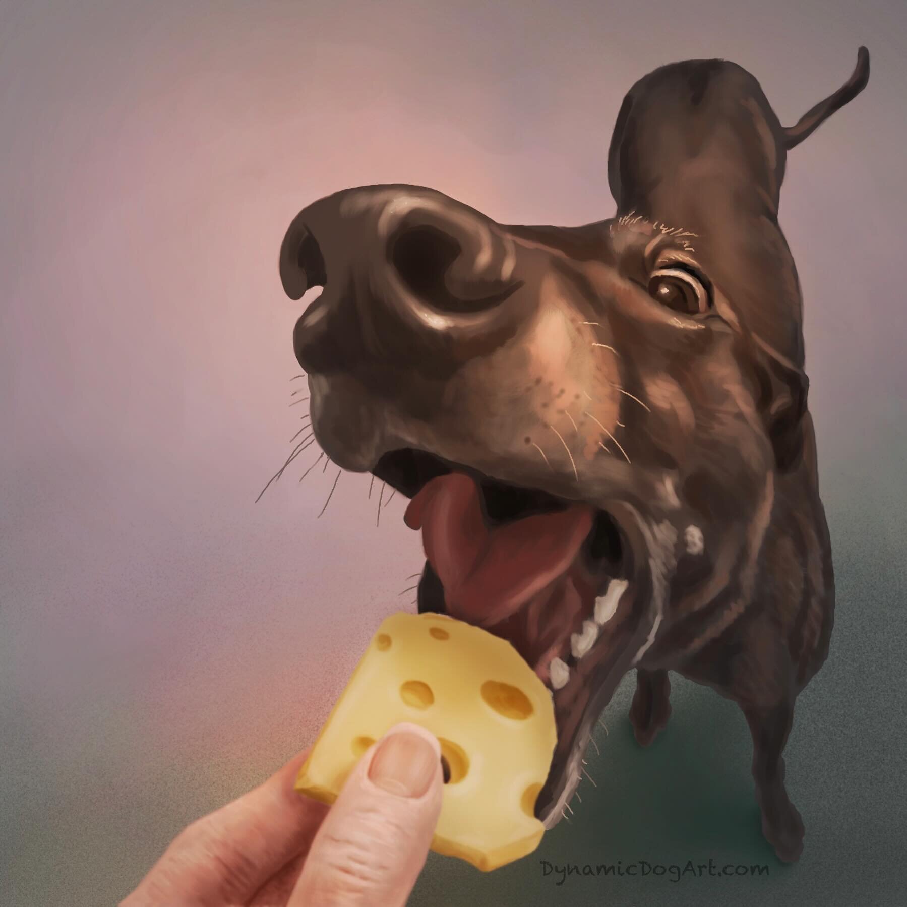 Cheese tax, cheese tax, you gotta pay the cheese tax! 🤭🐾💖

Just a silly one to share today 🧀
The February Newsletter is out, if you don&rsquo;t subscribe, you can find it at DynamicDogArt.com under the Newsletter tab. 

I hope that you are having