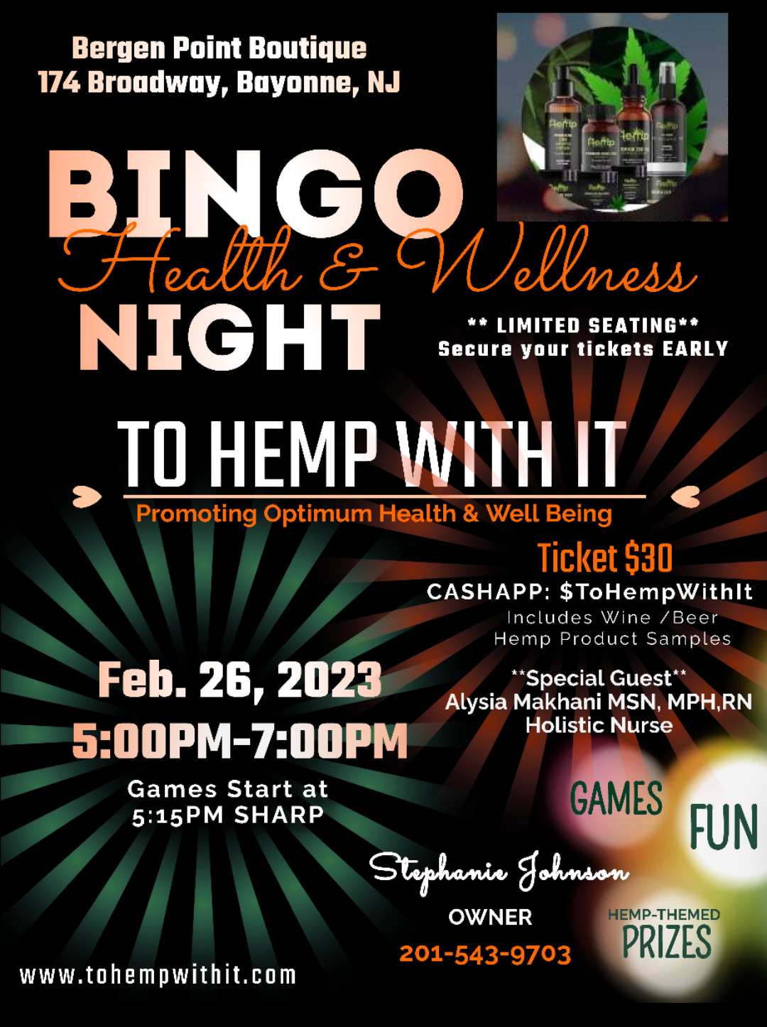 Health and Wellness Bingo Night