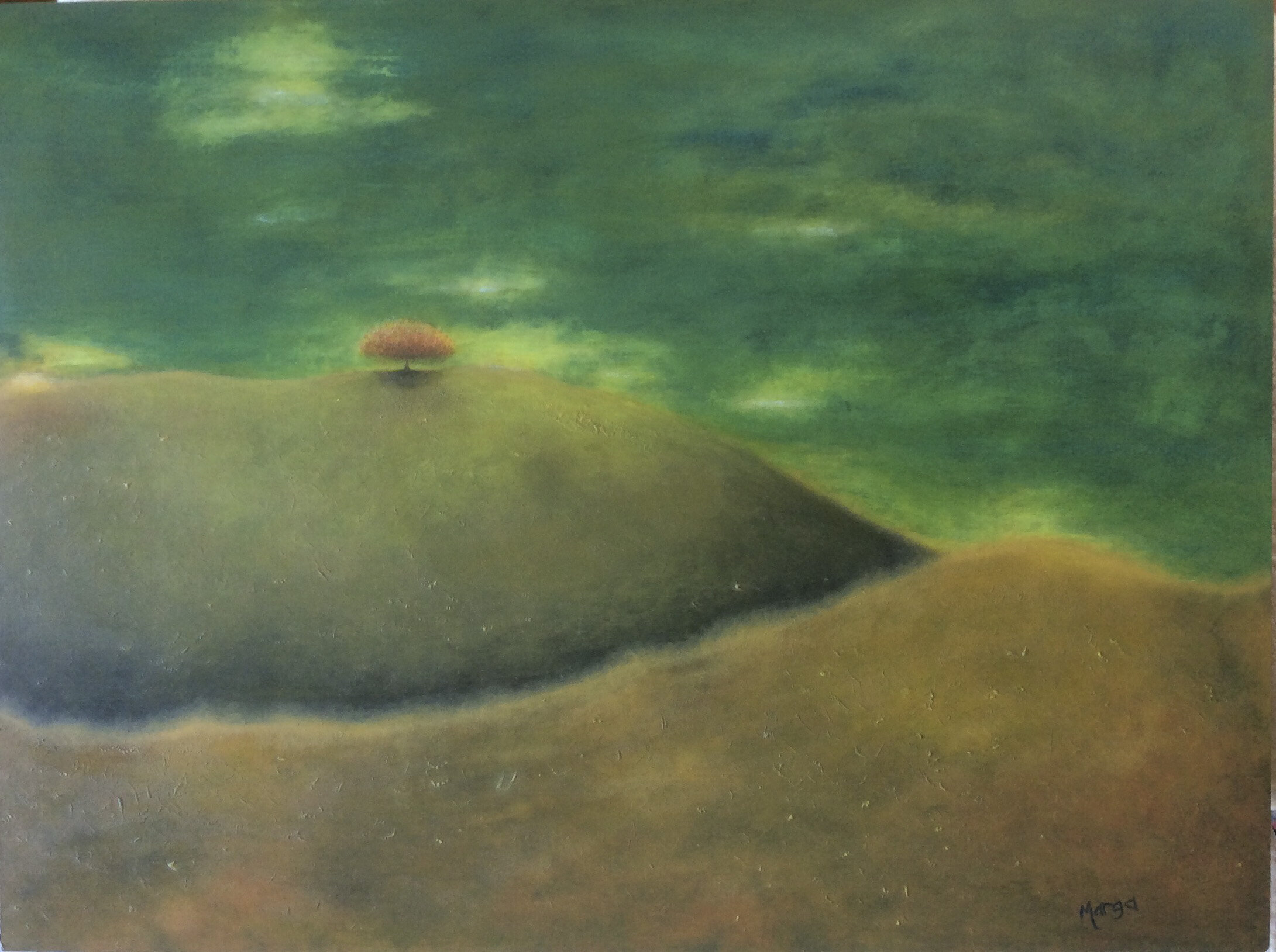 “The Tree” Acrylic on wood panel, 24x18- $850.00