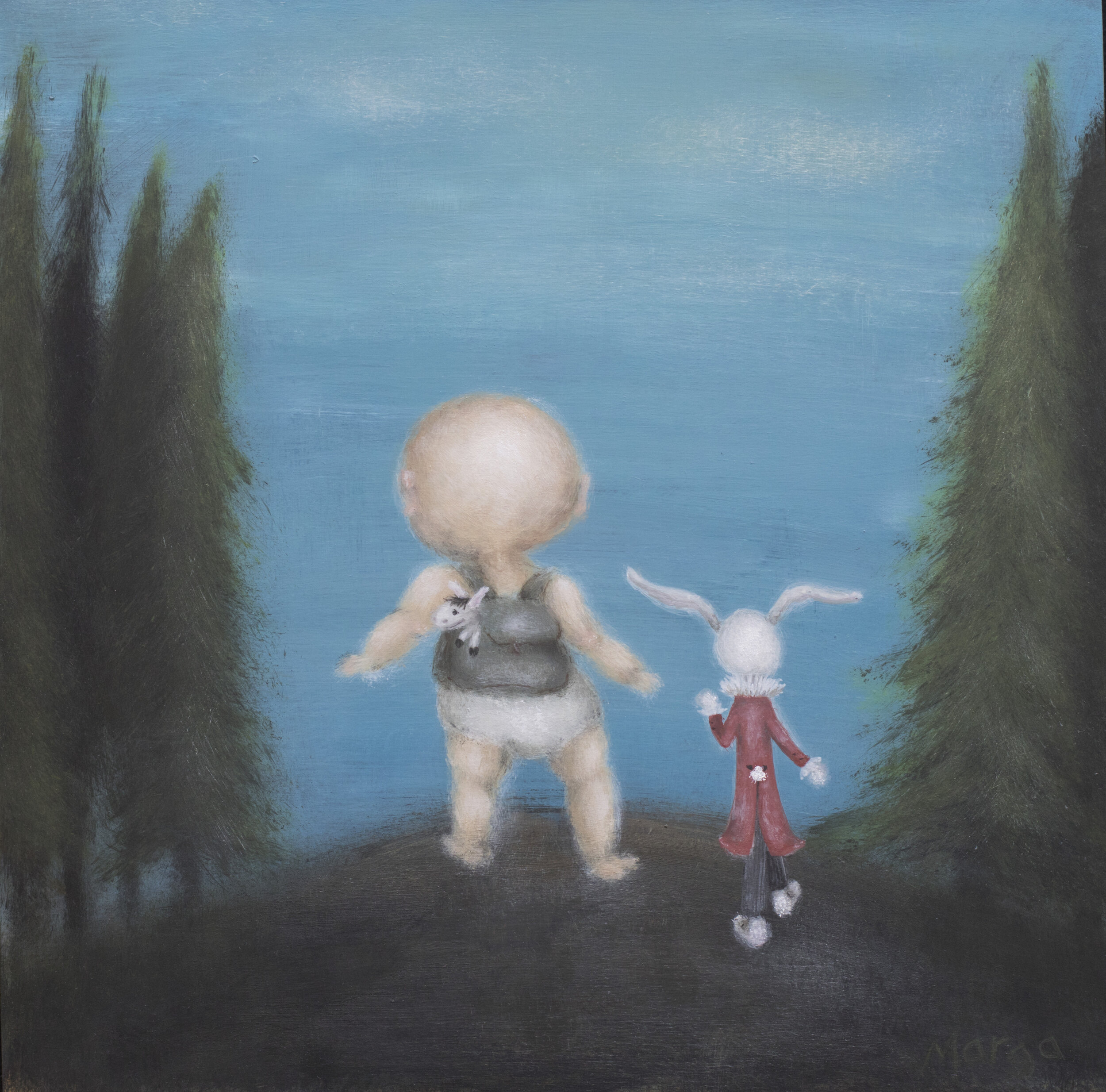 “When We Were Young” Acrylic on wood panel, 12x12- $350.00