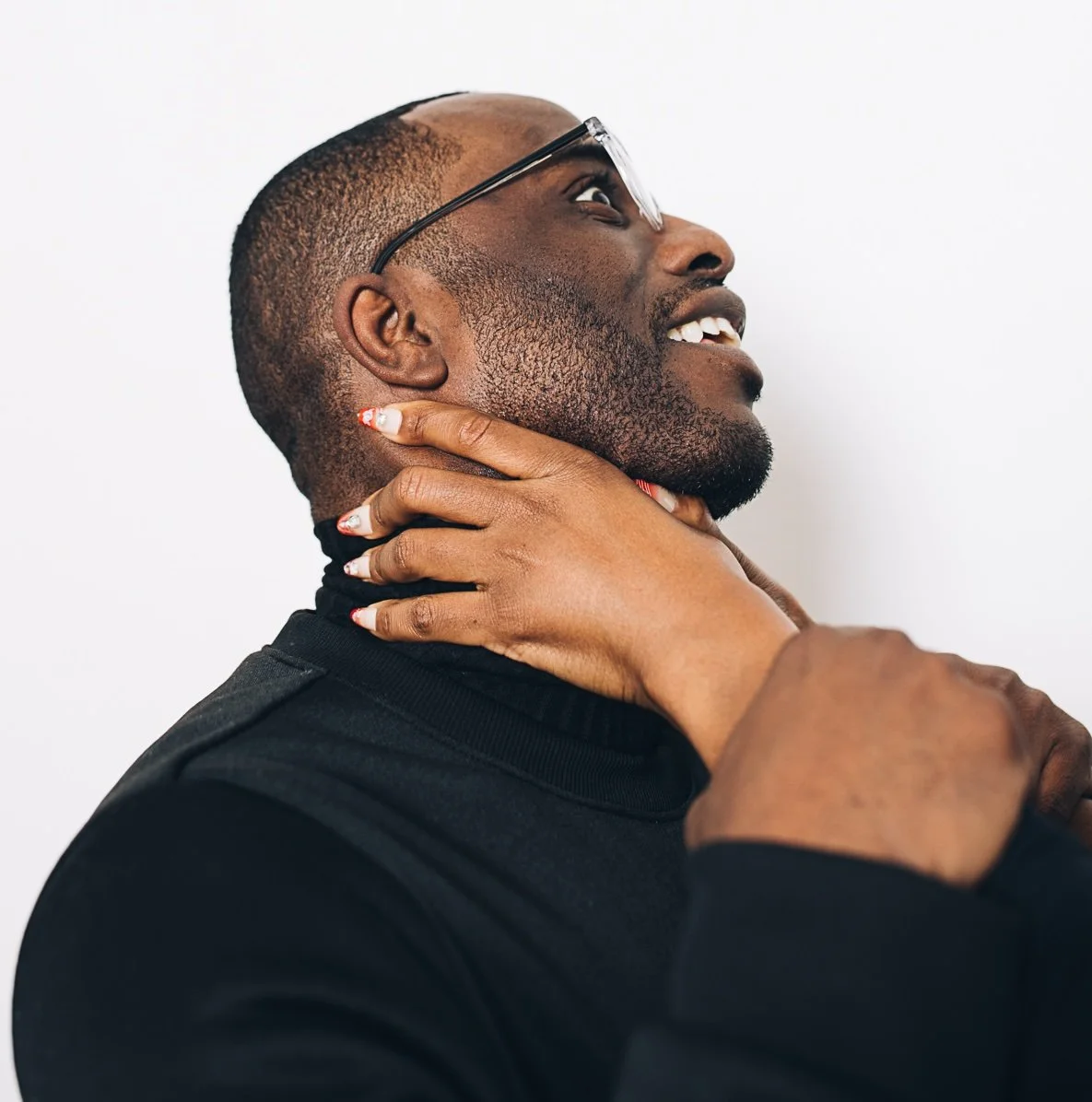 Woman's Hand Choking Man