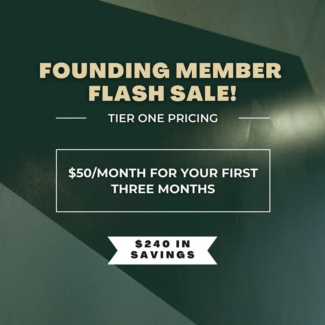 Your eyes aren&rsquo;t playing tricks on you&hellip;we&rsquo;re opening our Founding Member Sale with a 💥BANG💥!⁣⁣
⁣⁣
$50/month for your first three months! What could be better?! ⁣⁣
⁣⁣
As a thank you for your early support, Tier One founding member