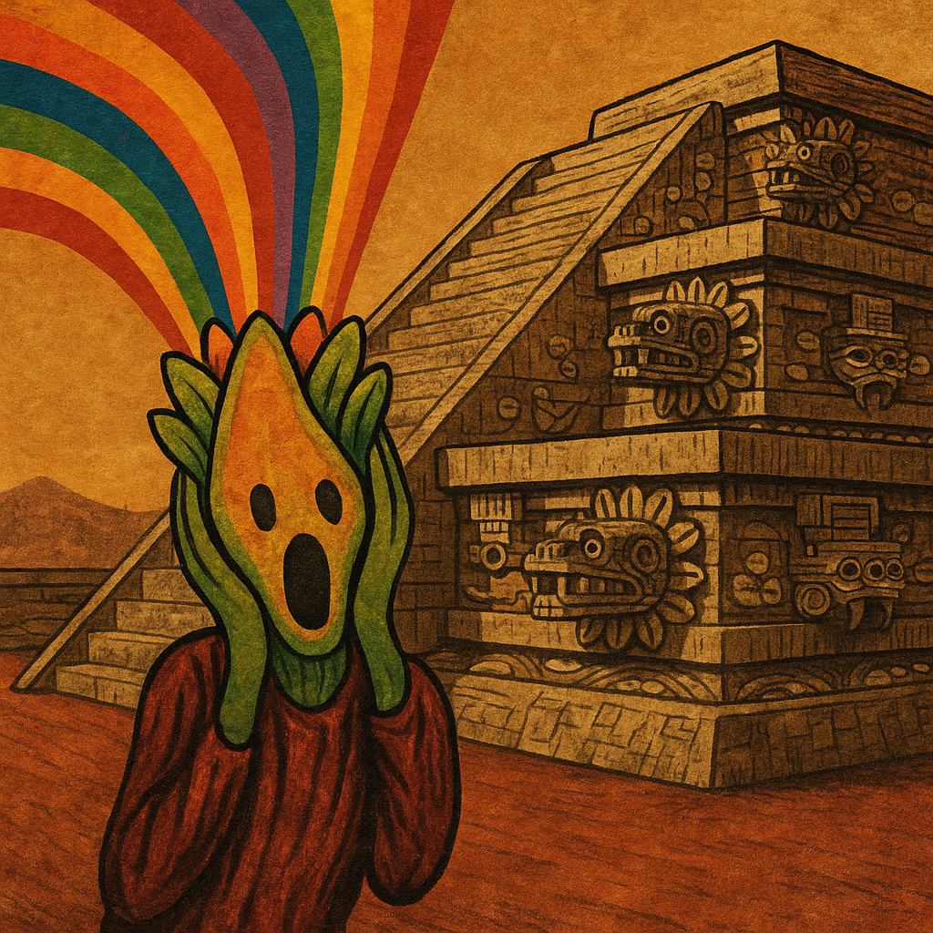 Destruction of the Temple of the Feathered Serpent, rainbow head explosions, and why a city of the gods in Mexico may prove humans just need something to work on.