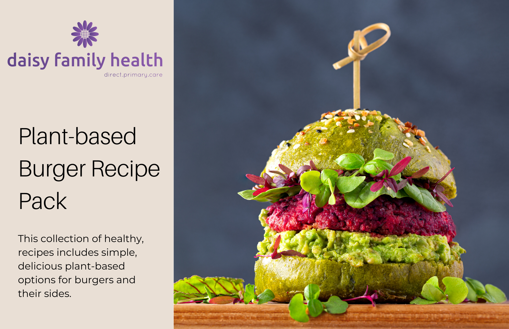 Daisy Vegan Burger Recipe Pack