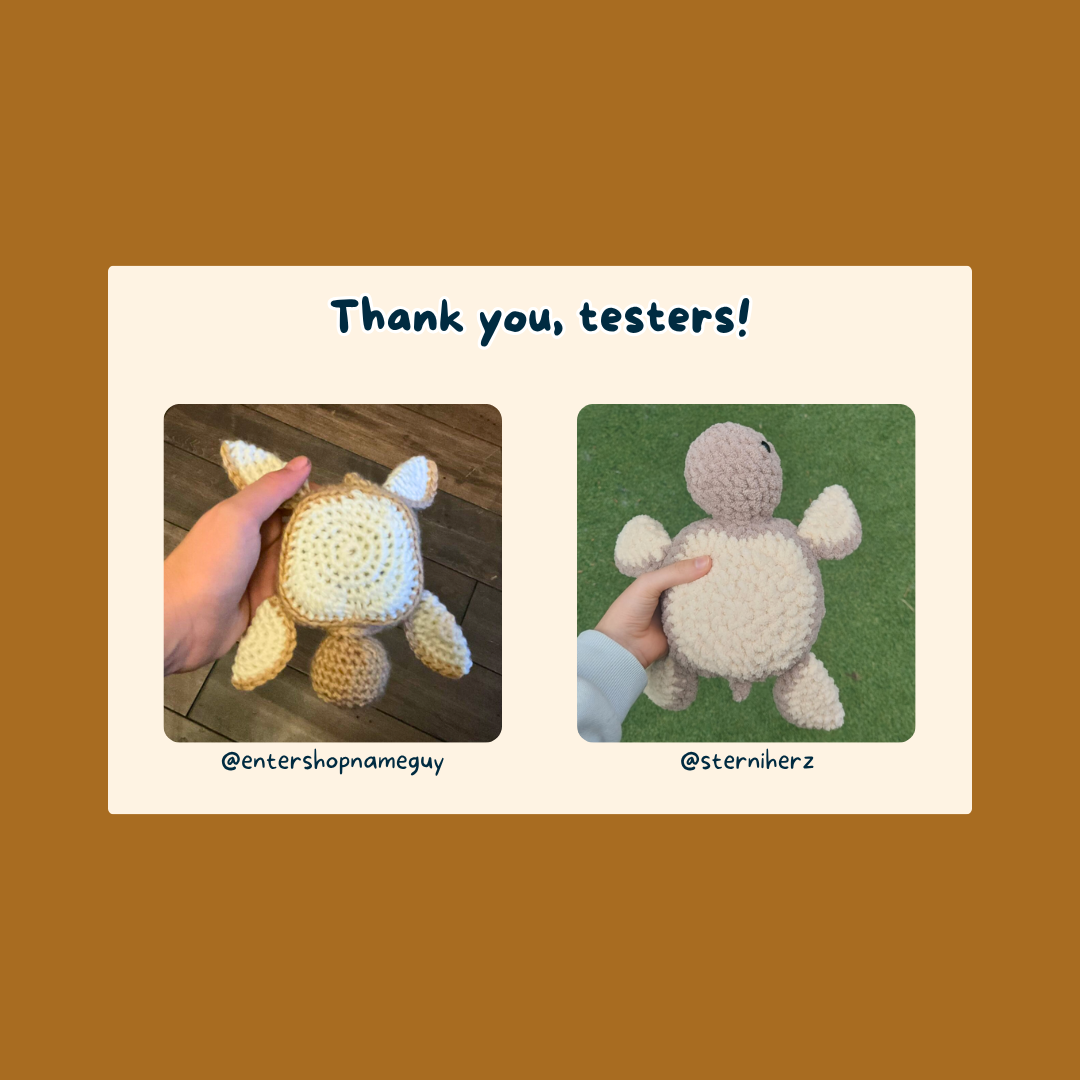 Toast Turtle Crochet Pattern — Smol Sky Co.