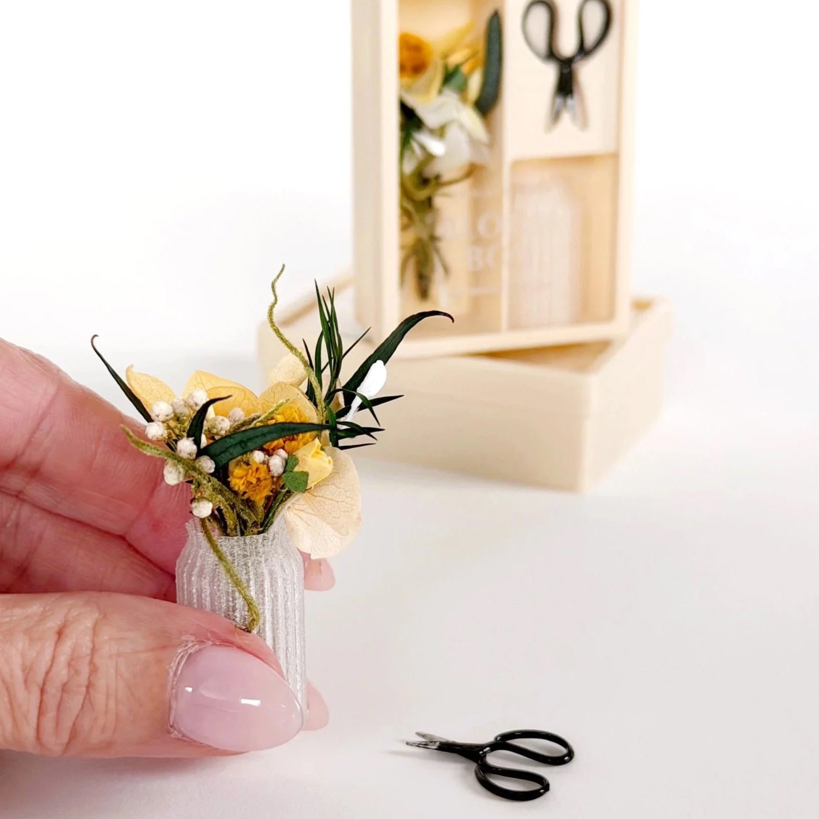 Preserved Mini Bouquet Gift Set | Yellow Floral