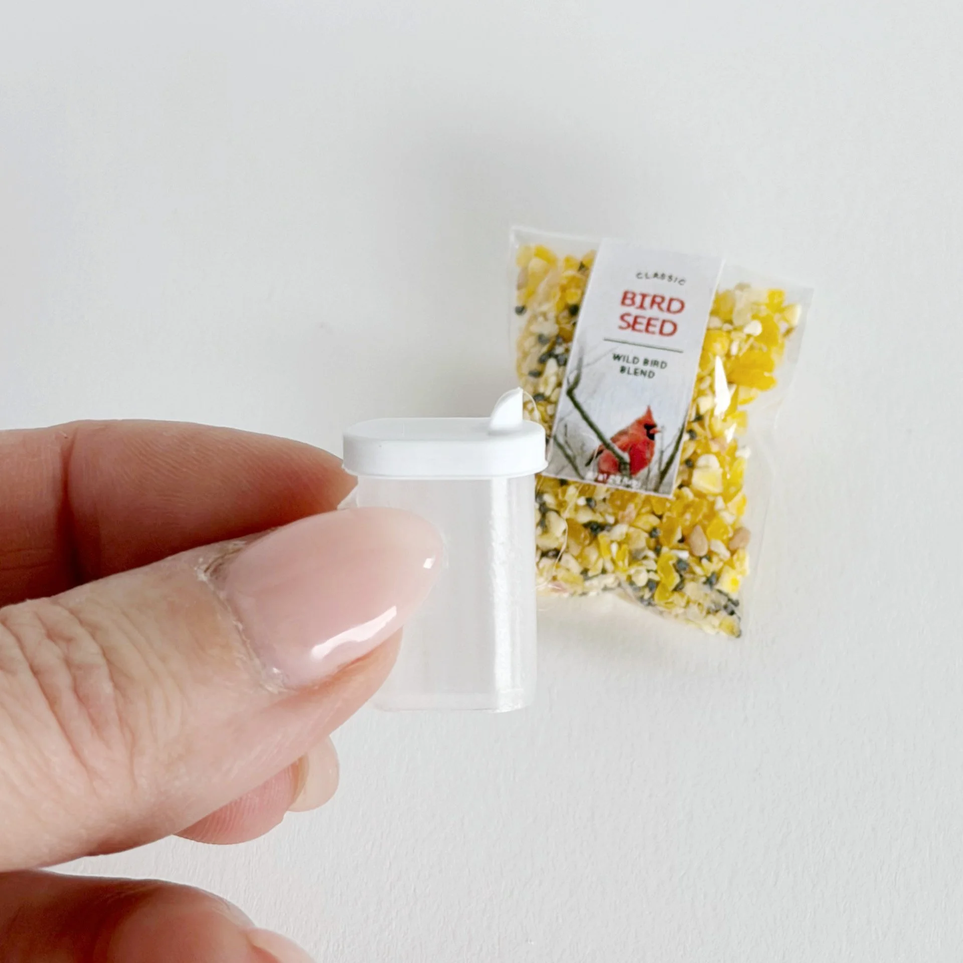 miniature garden accessory bird seed container dollhouse scale