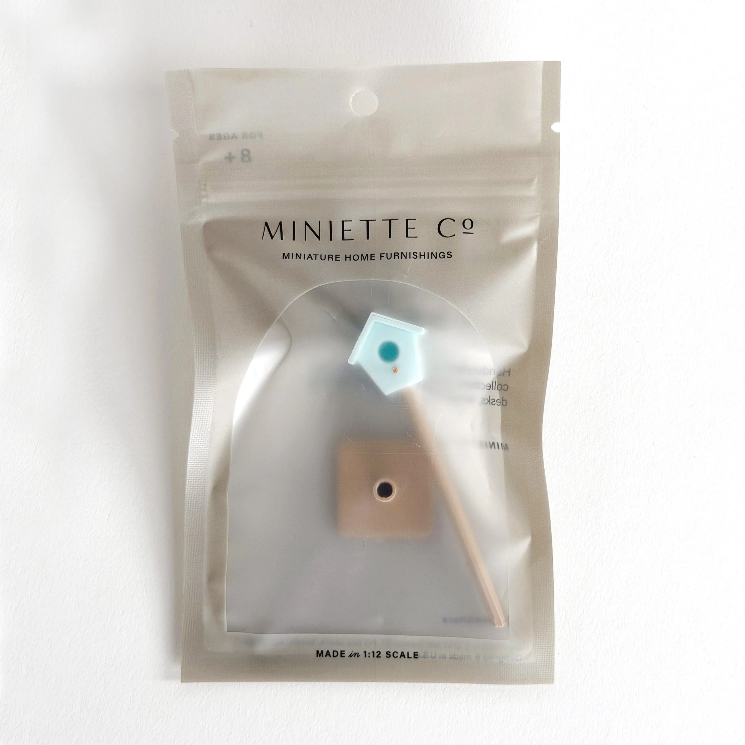 small birdhouse miniature with removable stand