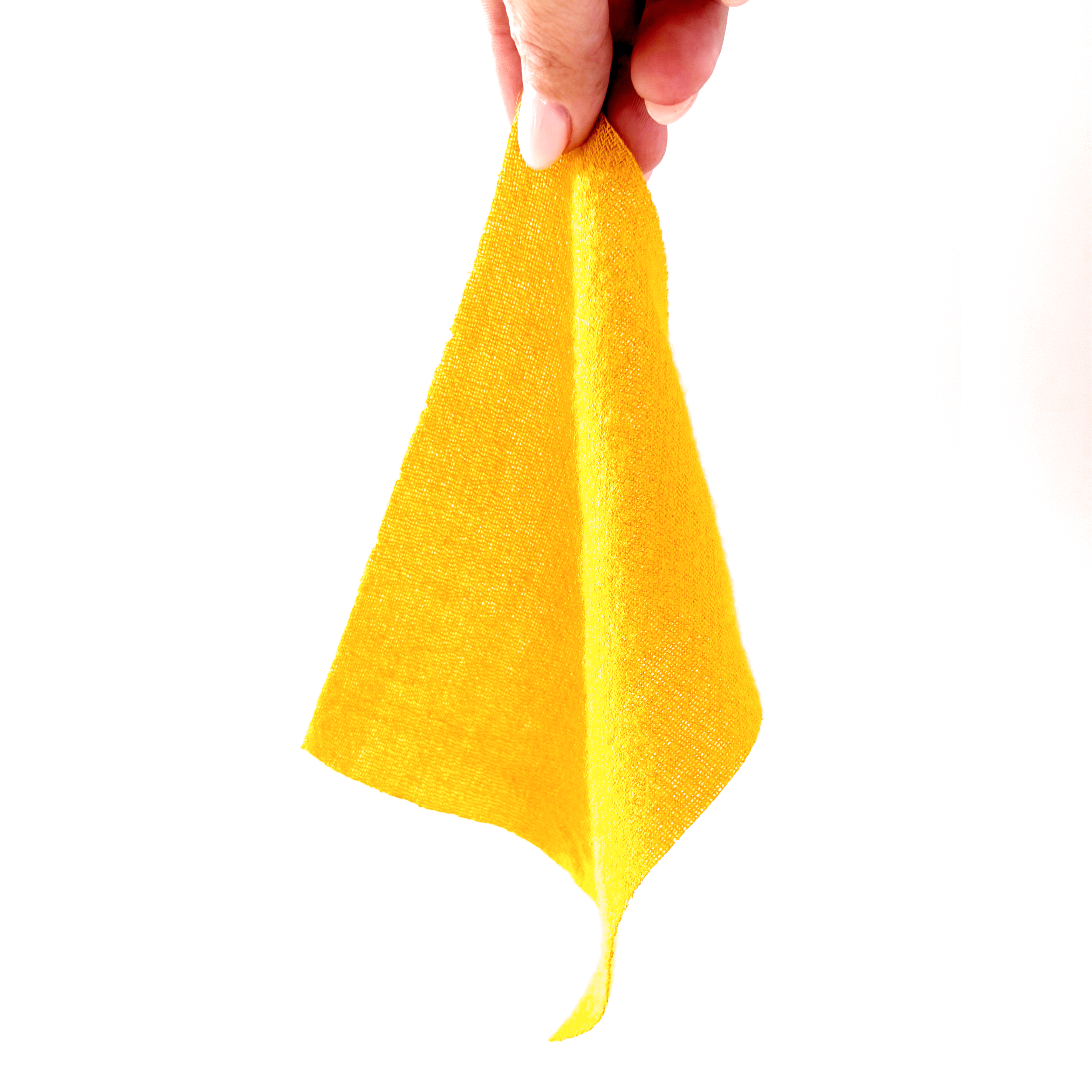 Miniature camping blanket shown next to fingertips for size reference.