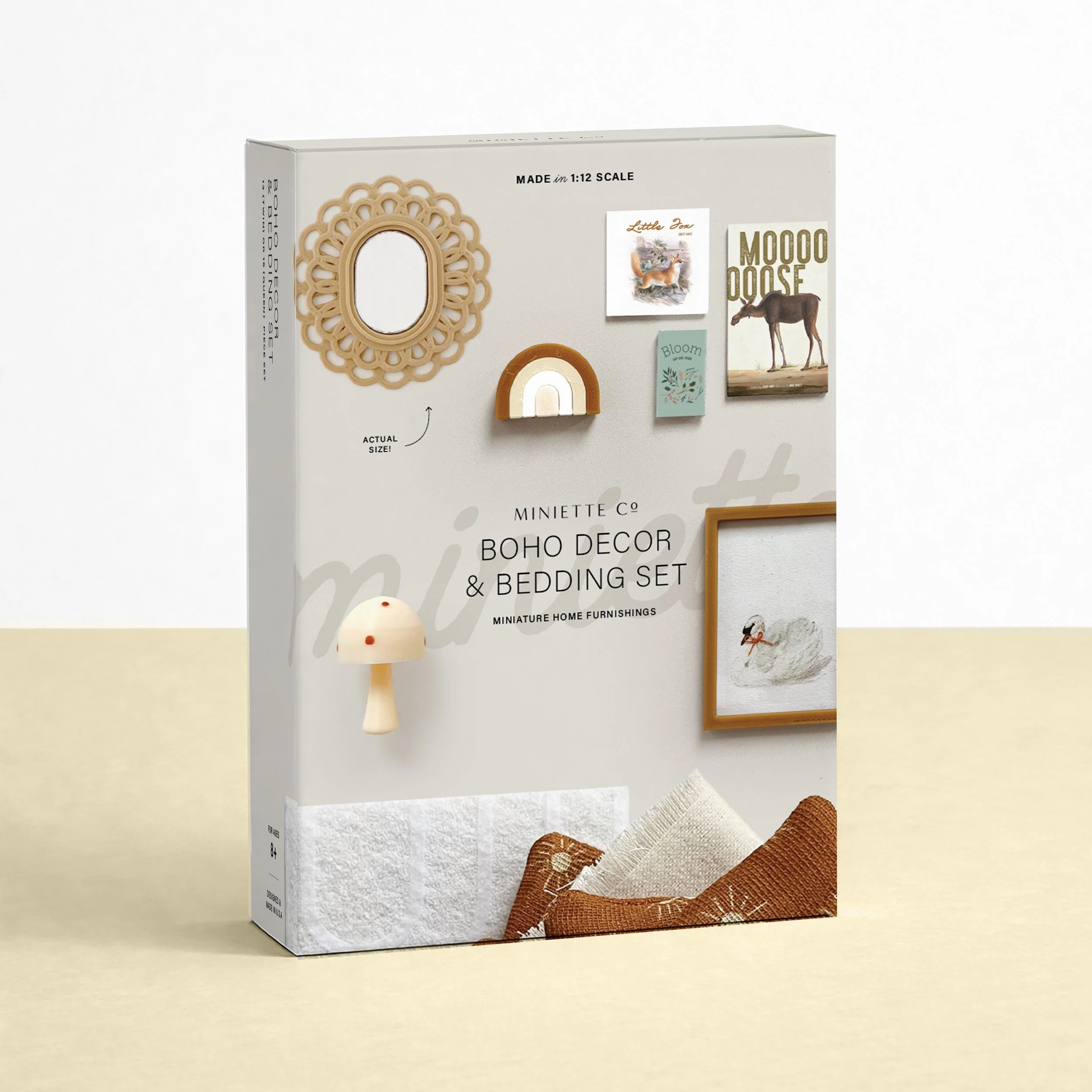 Boho Dollhouse Nursery and Bedroom Decor Set