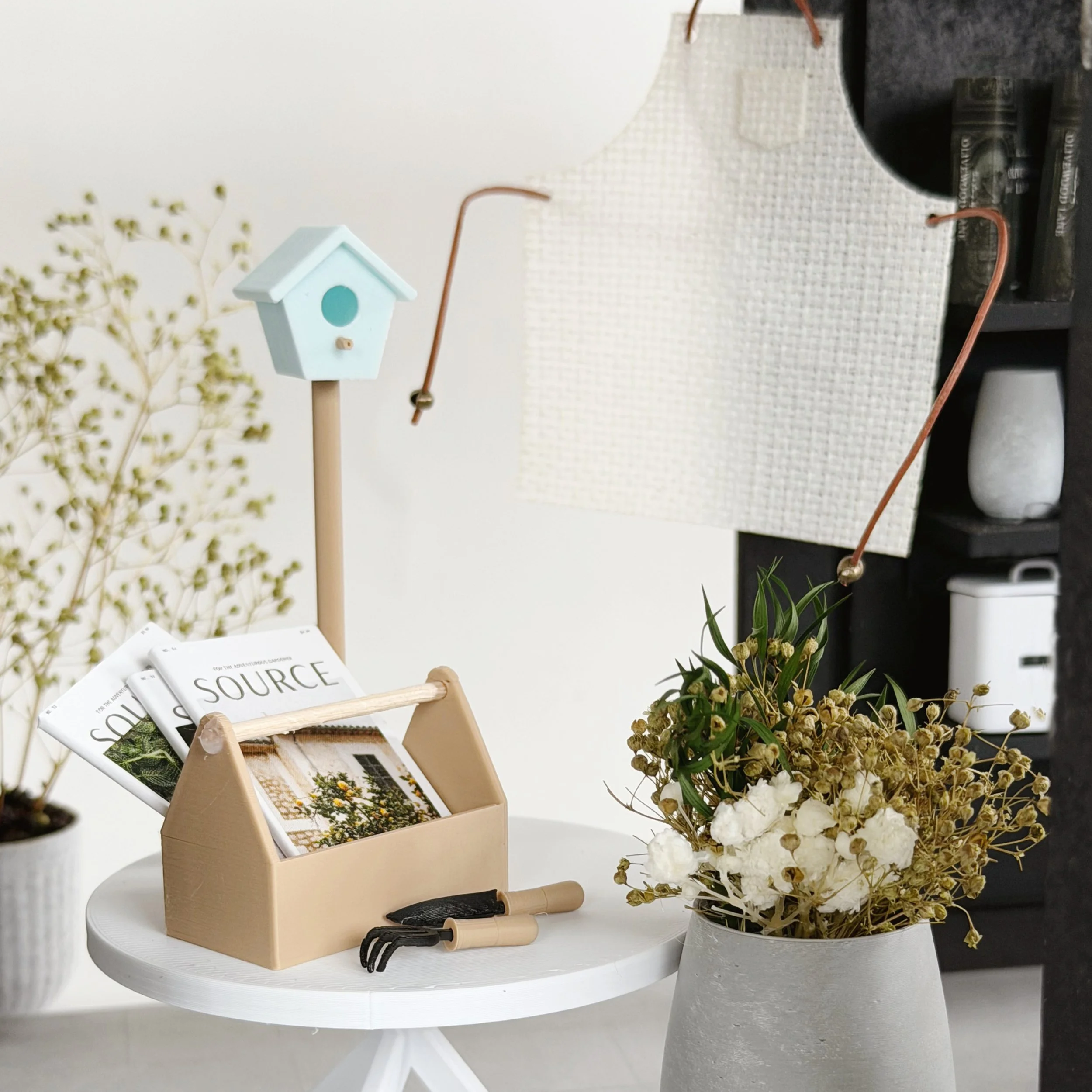 dollhouse garden apron miniature