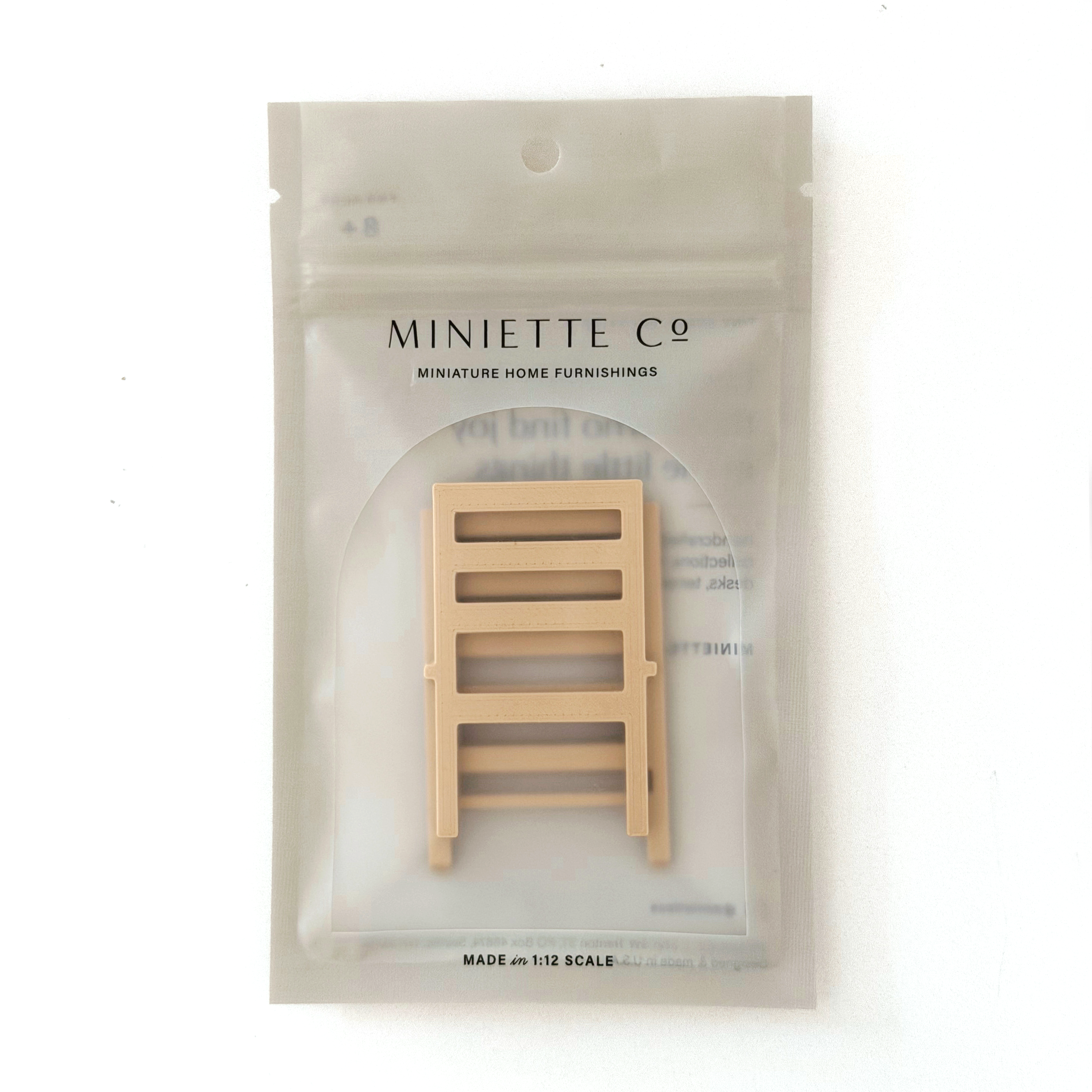 Lightweight 3D printed miniature camping chair for 1:12 scale displays.