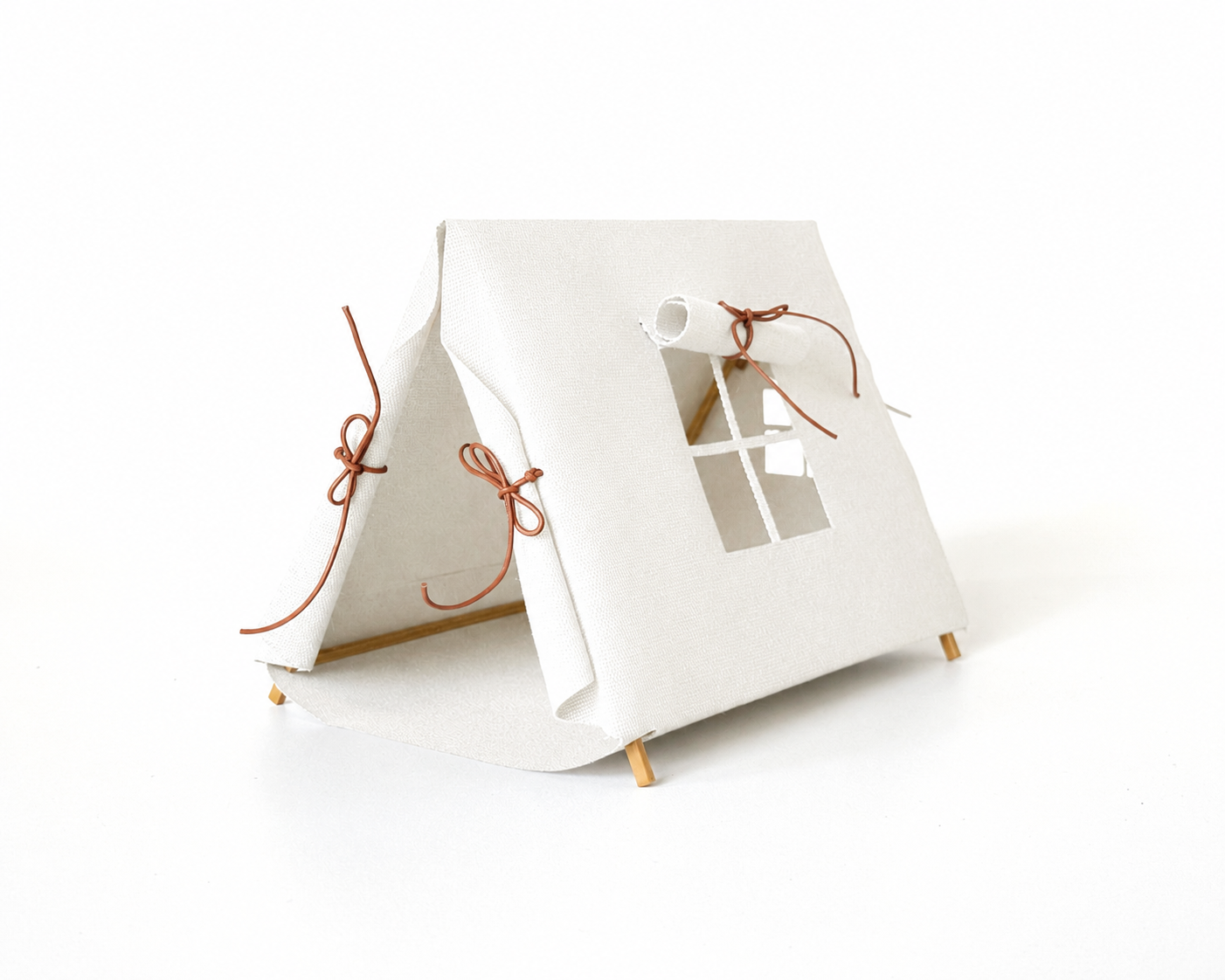 Miniature A-Frame Canvas Doll Tent