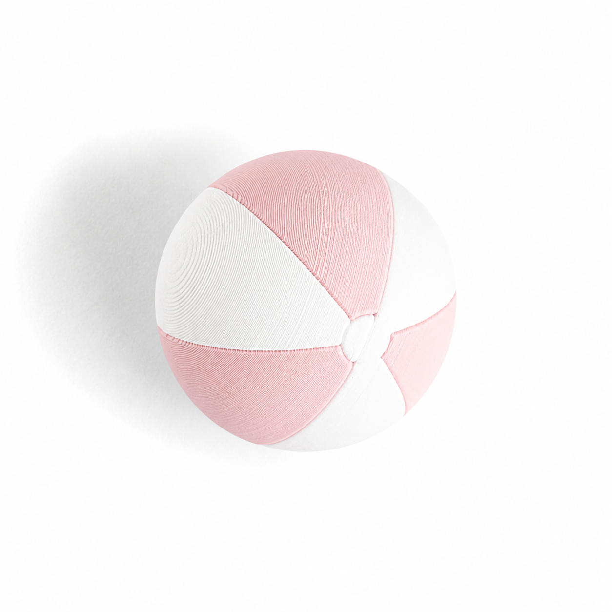 Bubblegum pink striped beach ball for dollhouse summer styling
