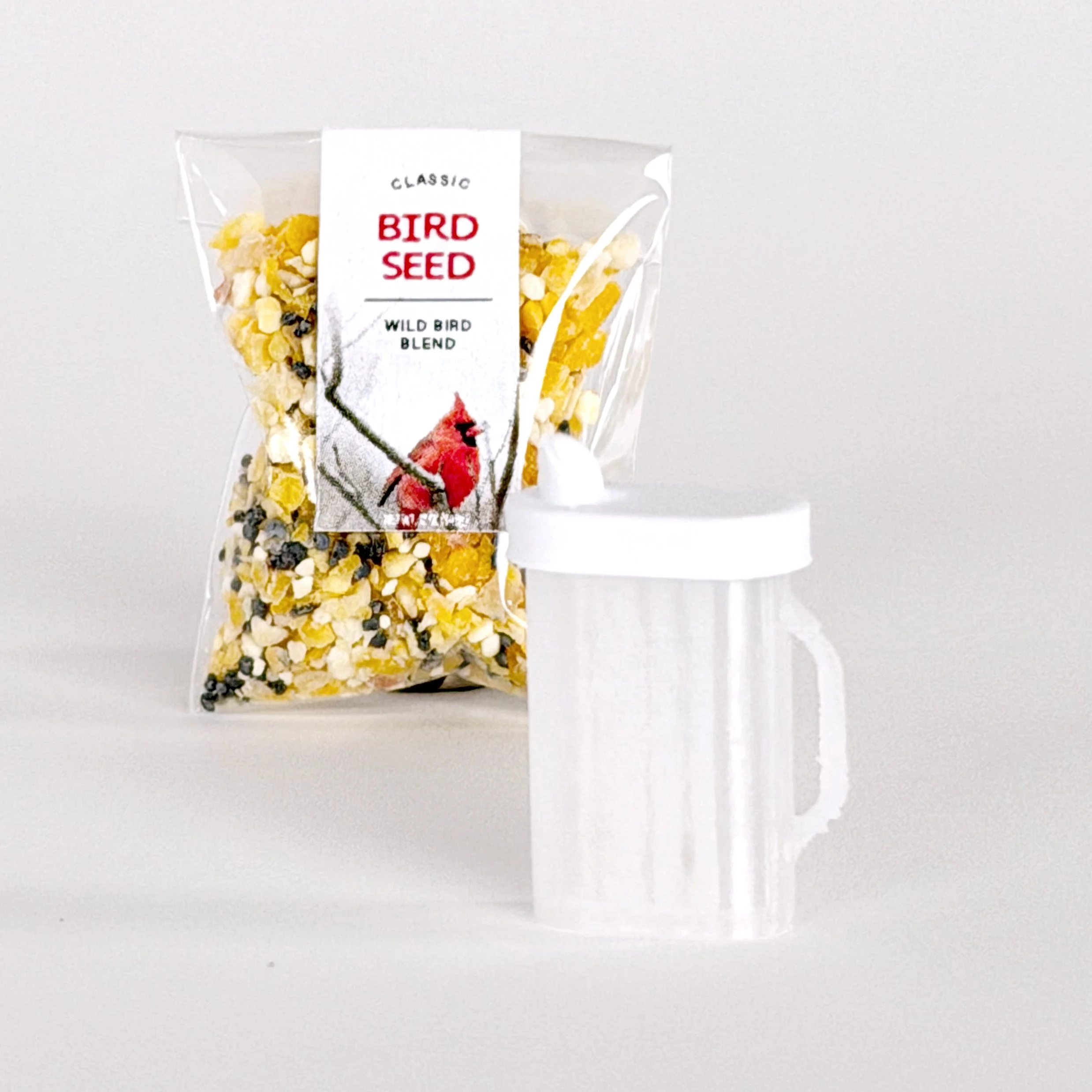 mini bird seed container dollhouse accessory