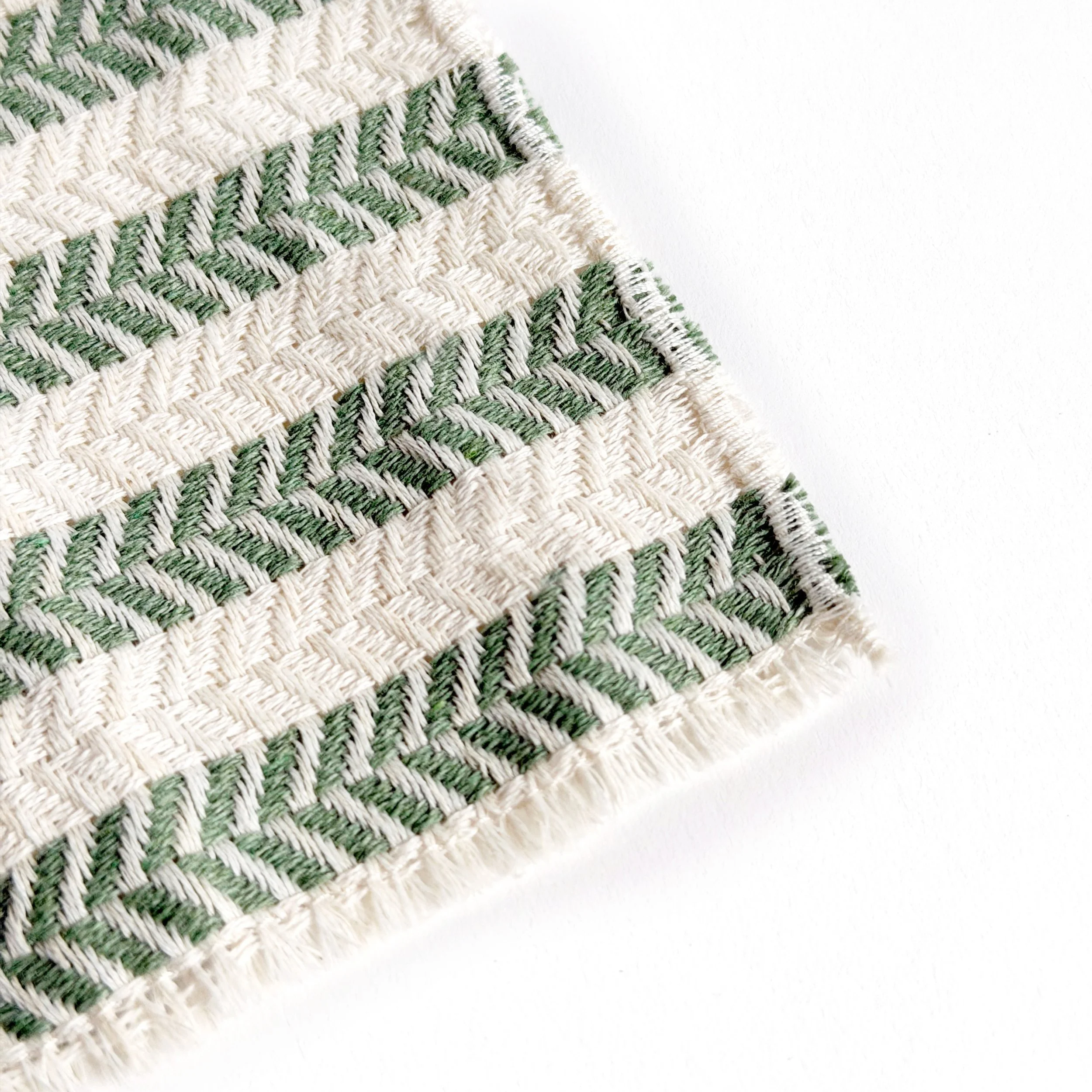 Close-up of striped miniature beach towel showing texture detail