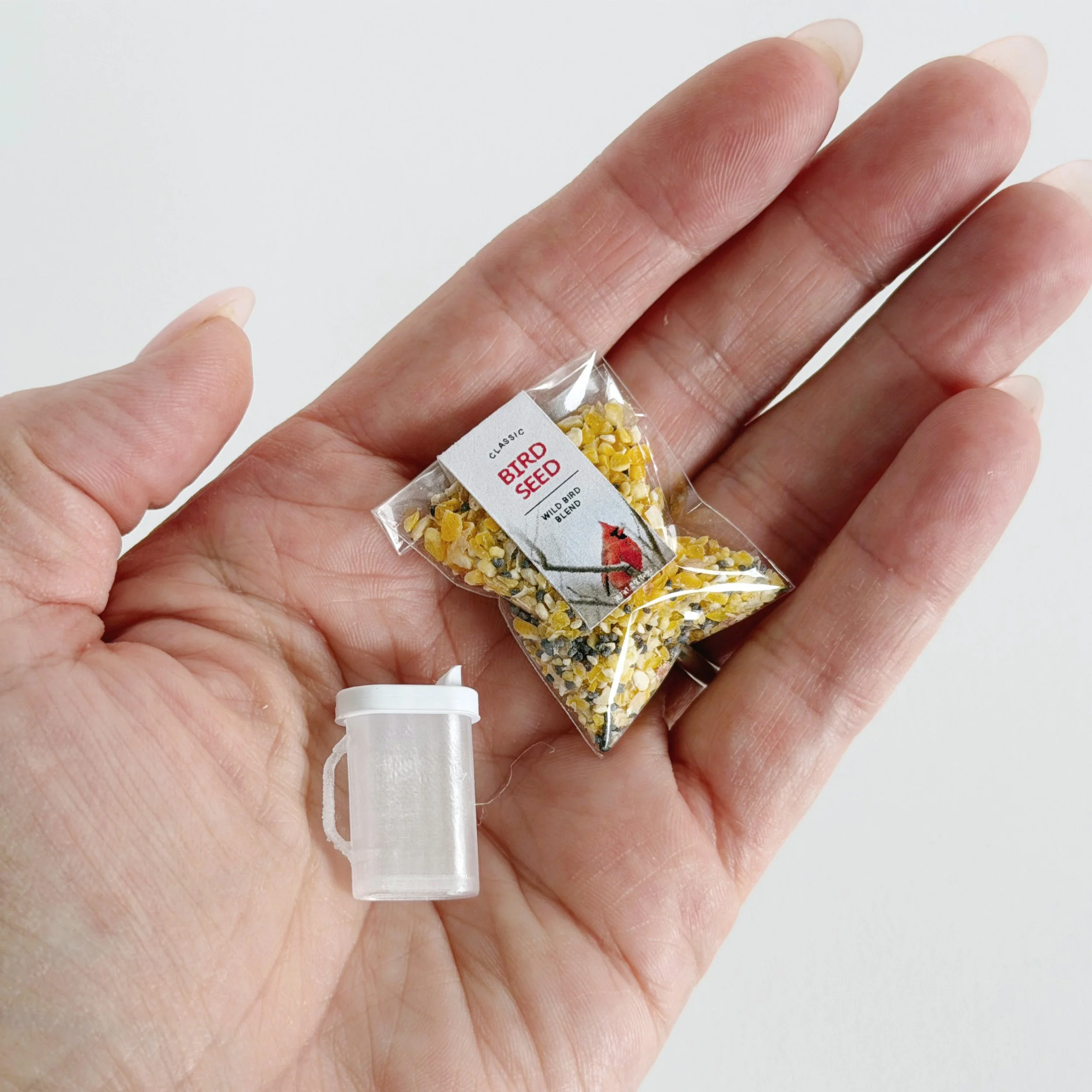 Miniature Bird Seed & Container Set