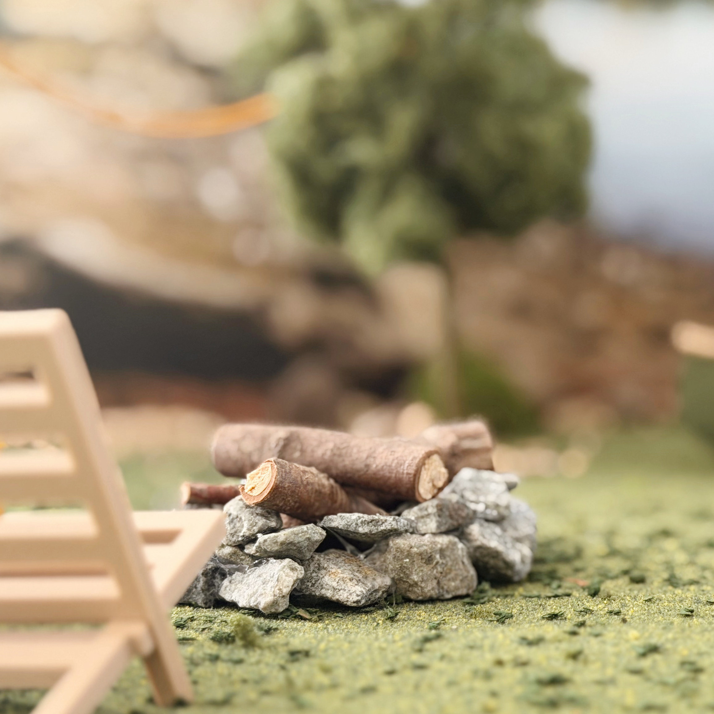 Miniature Stone Campfire