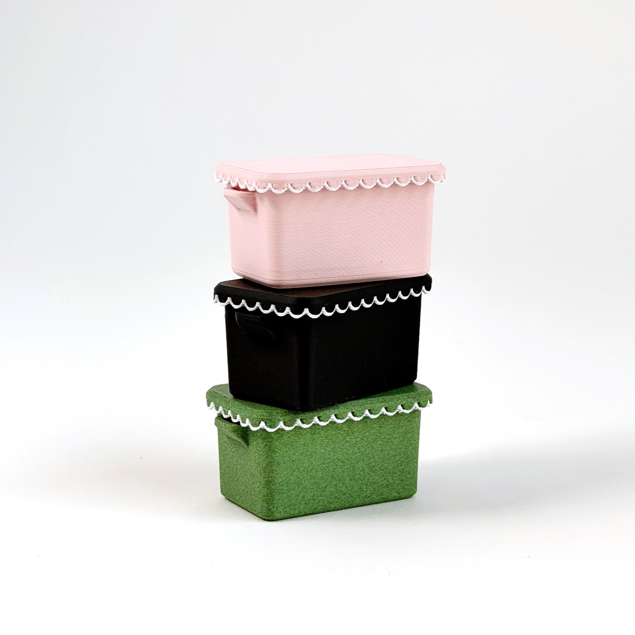 Miniature cooler with realistic ice bag accessory for dollhouse camping