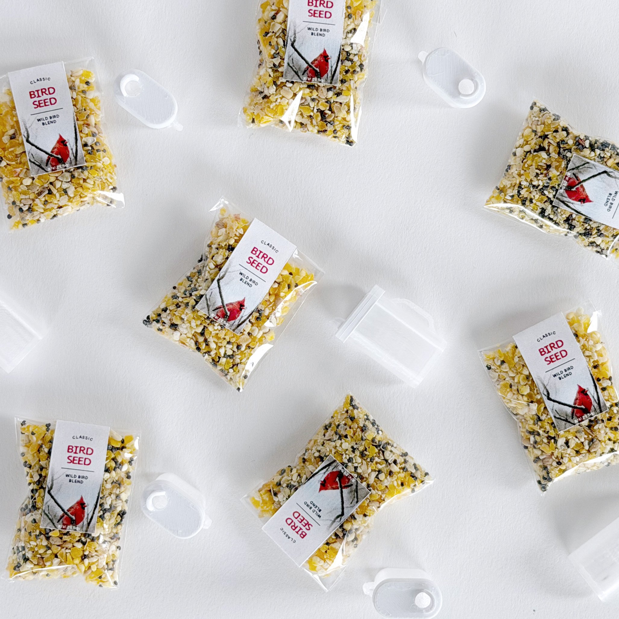 1:12 scale miniature bird seed container with removable lid