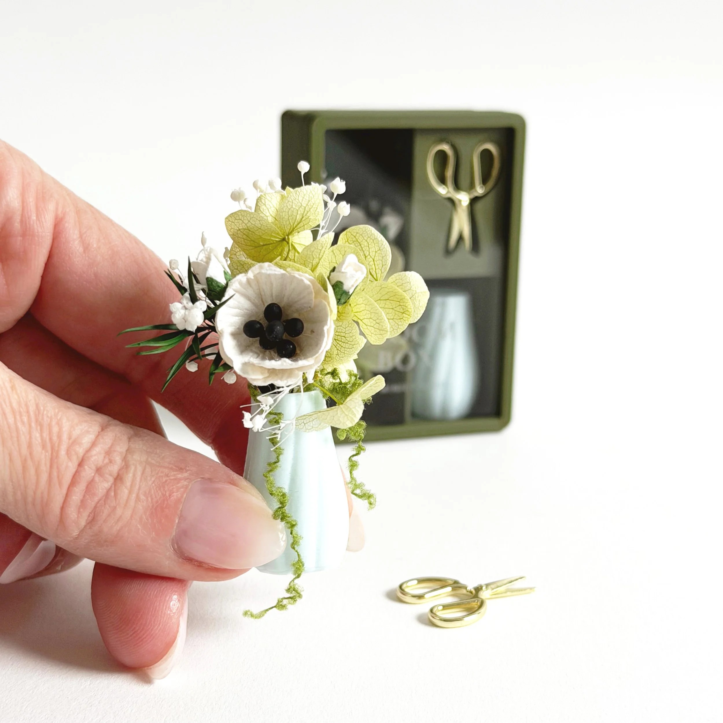 Preserved Mini Bouquet Gift Set | Green Floral