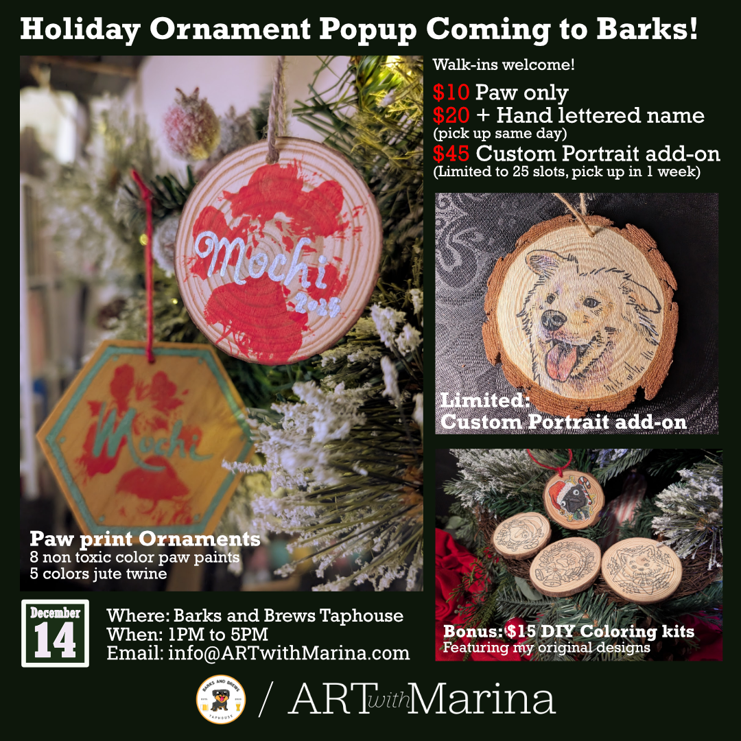 DIY Pawprint Ornaments Dec 14 @ Barks &amp; Brews (Largo, FL)