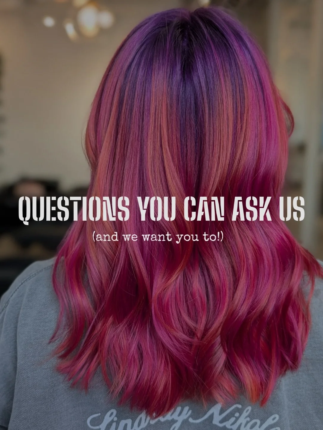 Ask us anything. Really. 💛

Bring your laptop, listen to an audiobook, ask about pricing, or talk through a hair plan that fits your budget. We want your appointment to feel comfortable, clear and completely yours.

And if you&rsquo;re wondering how