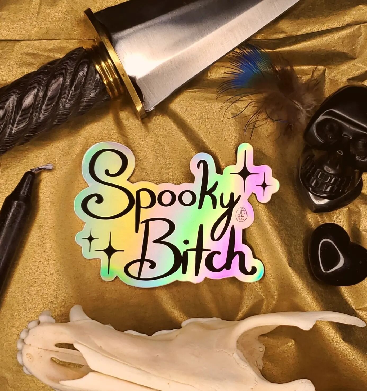 ✨️NEW MERCH ALERT✨️

📣 This post is for the witches, tarot readers, &amp; the spookiest babes out there! New stickers just dropped on my website!

Designs &quot;Spooky Bitch&quot; &amp; &quot;Talk To The Cards&quot; are now available to purchase! Li