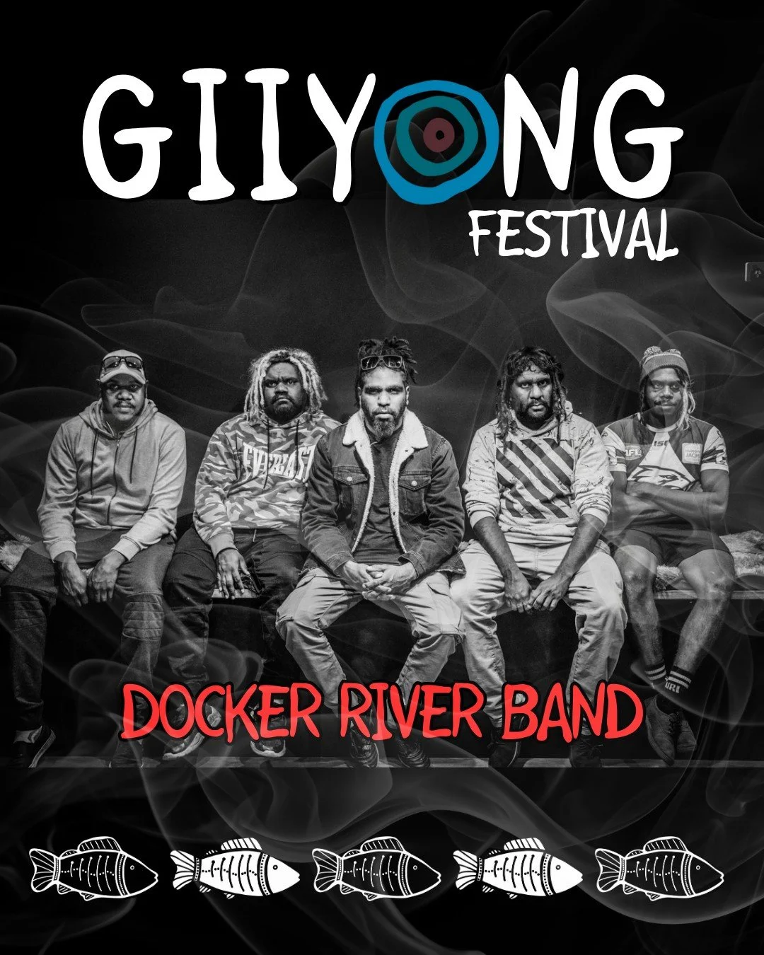 DOCKER RIVER BAND on tour in October and November and appearing at Giiyong Festival Saturday 22 November 2025 - expect smooth desert reggae vibes!
DRB first appeared at Giiyong 2018 - our first-ever festival and we can't wait to welcome them back to