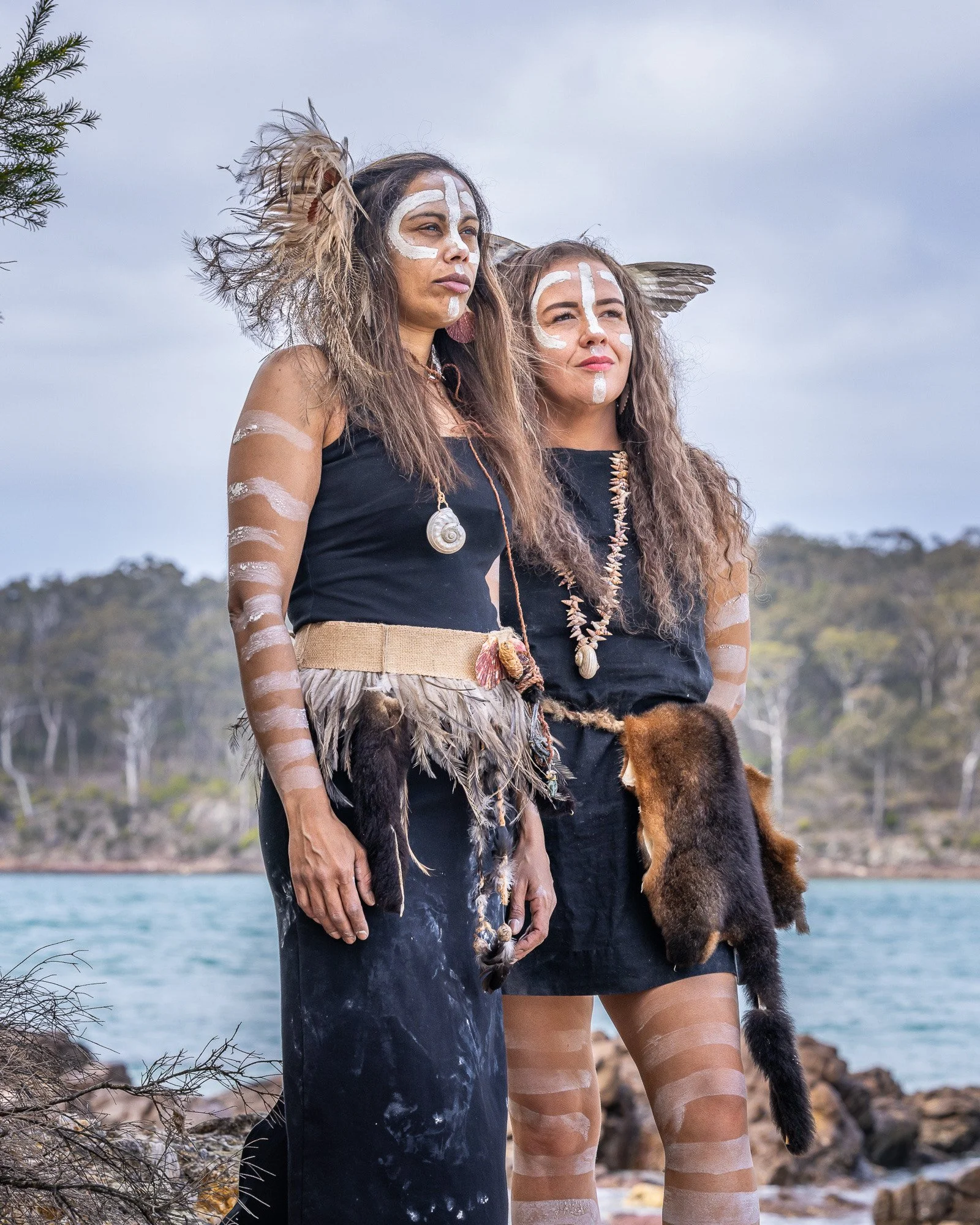 Ashweeni Mason (Marra-Wanggan Cultural Services) + Emma Stewart (Jirribitti Dreaming). Image: David Rogers