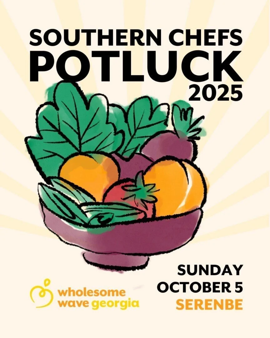 Join us for an afternoon of delicious food, hand-crafted drinks, a live auction, and great company! 

Southern Chefs Potluck brings together some of the finest chefs and mixologists across the South to raise money for Georgia farmers and families. 

