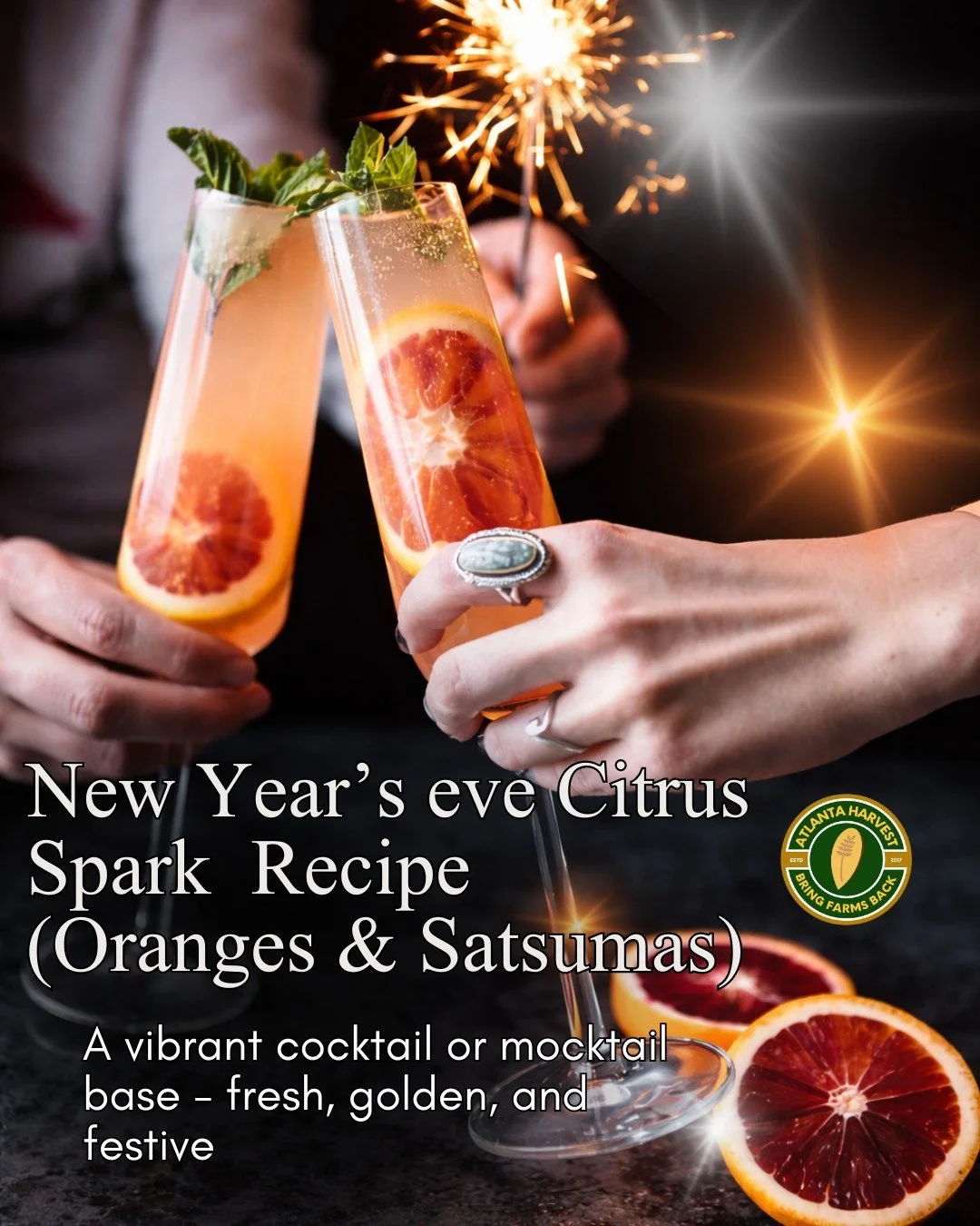 ✨ New Year, Bright Energy ✨

Since citrus is in full abundance right now, here&rsquo;s a simple, beautiful way to ring in the New Year -  fresh oranges, satsumas, and a little sparkle. 🍊🥂

This citrus base works for cocktails or mocktails, so every