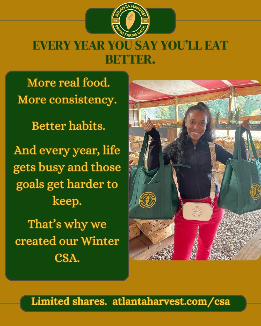 Most people don&rsquo;t struggle to eat better because they don&rsquo;t care.
They struggle because food decisions keep happening at the last minute.

A CSA shifts that. You choose your box ahead of time, and local, seasonal produce is already planne