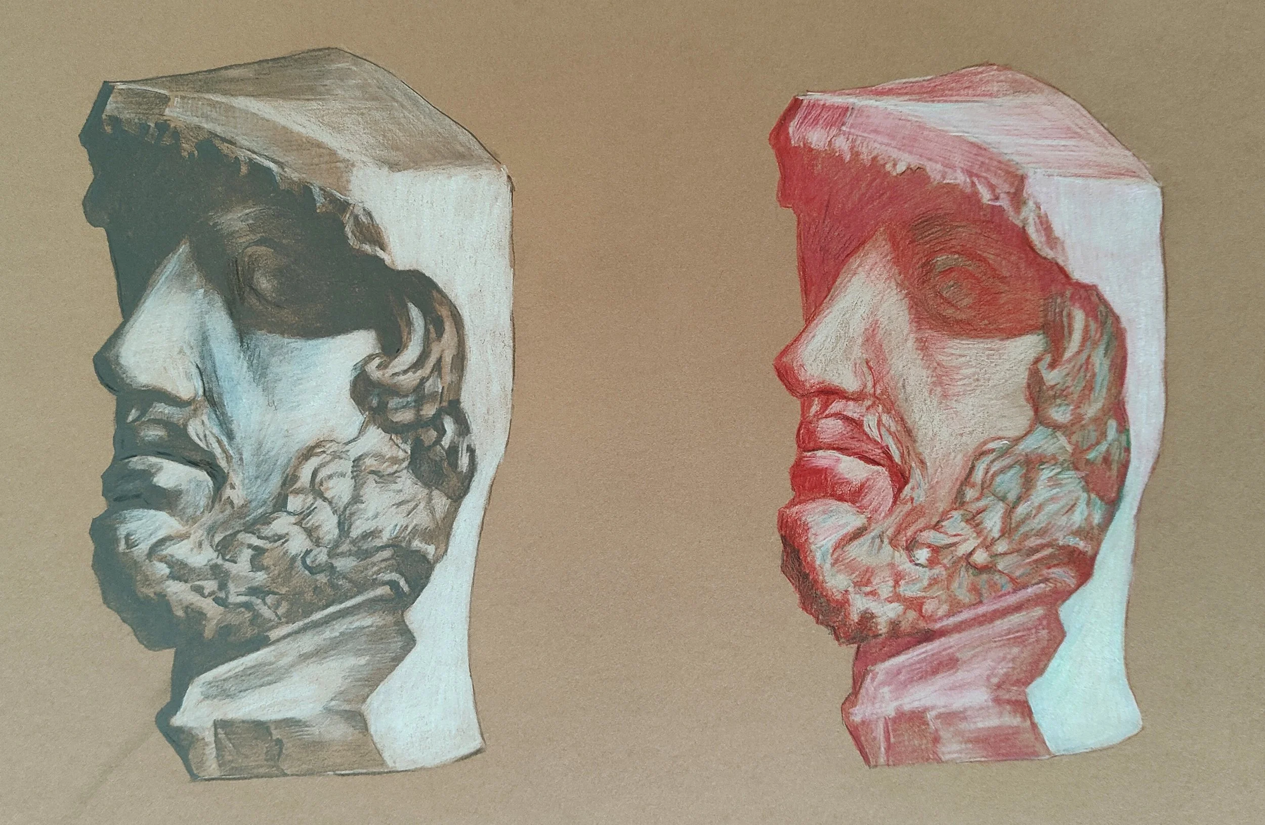 Synaesthetic drawing of Bargue plate I, 48.