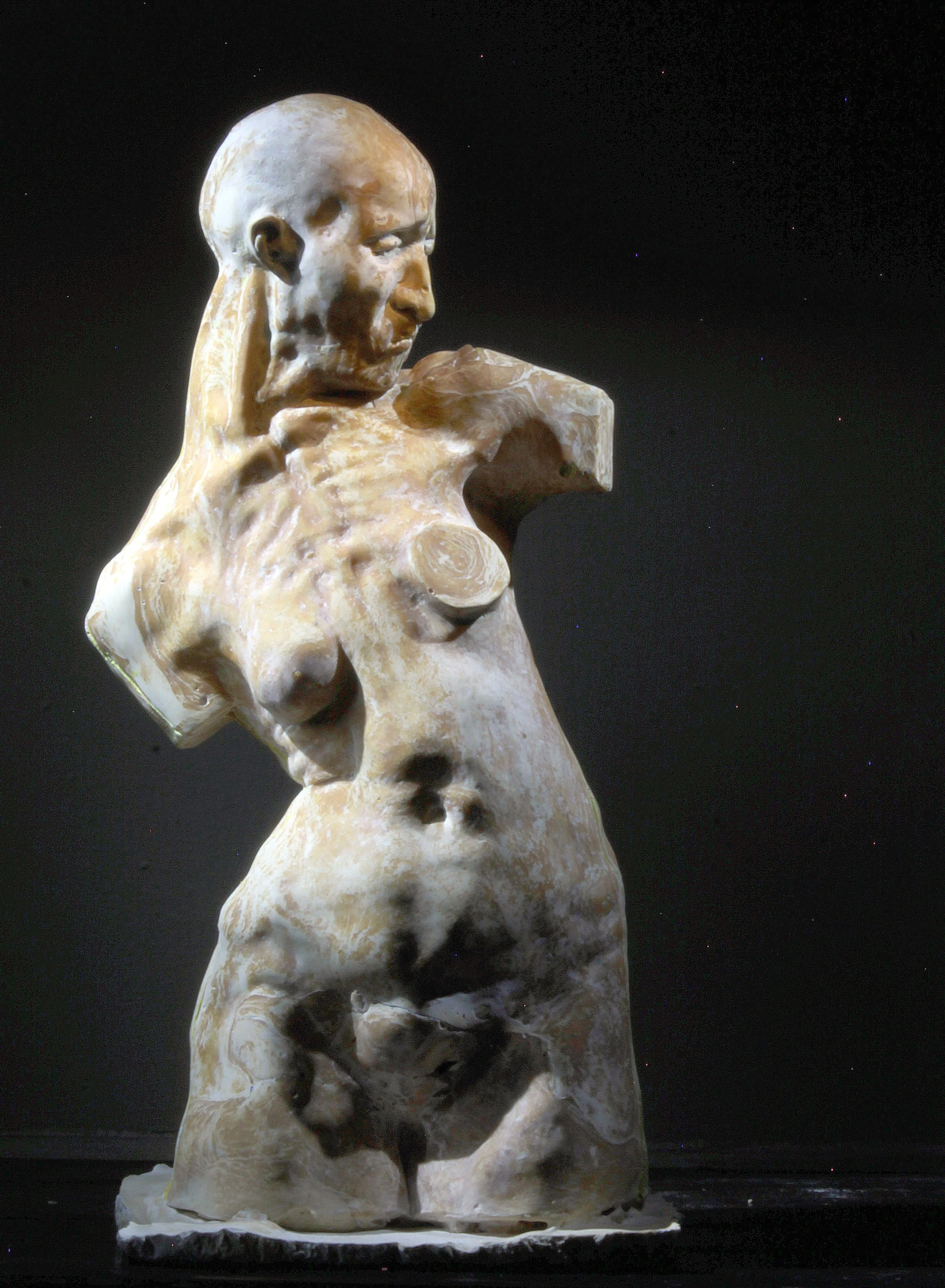 Grey person two (Eye-worms, p 18) plaster model