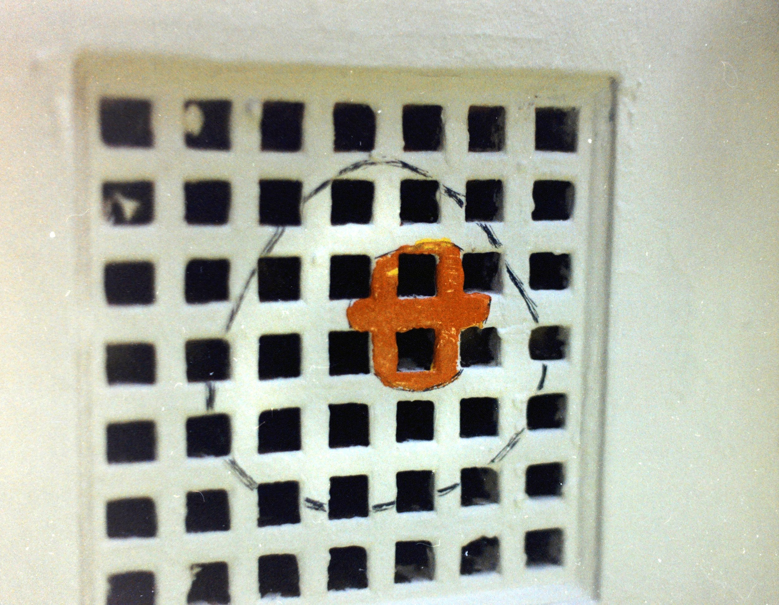 Willcott MA artwork, fried egg motif.