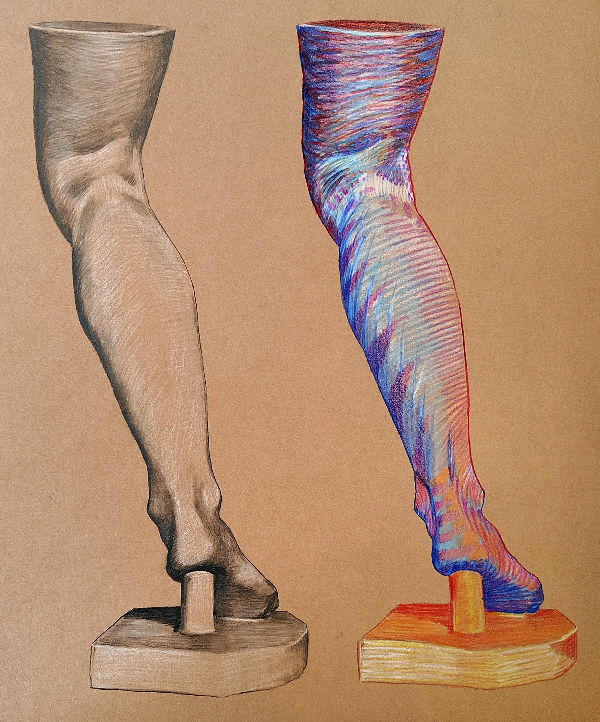 Synaesthetic drawing of Bargue plate I, 29.