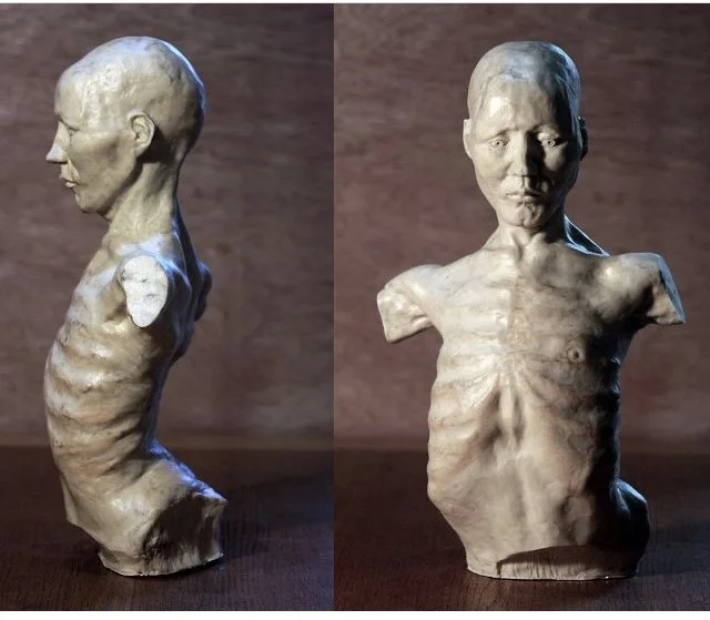Grey person one  (Eye-worms, p 18) wax model