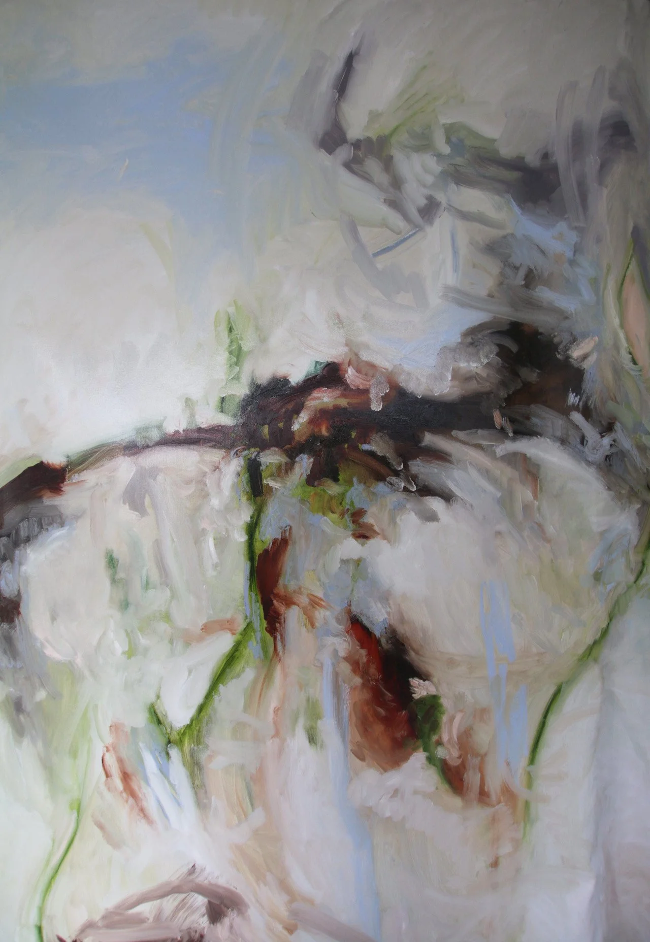 Details of unfinished 200 x 300cm oil on canvas work