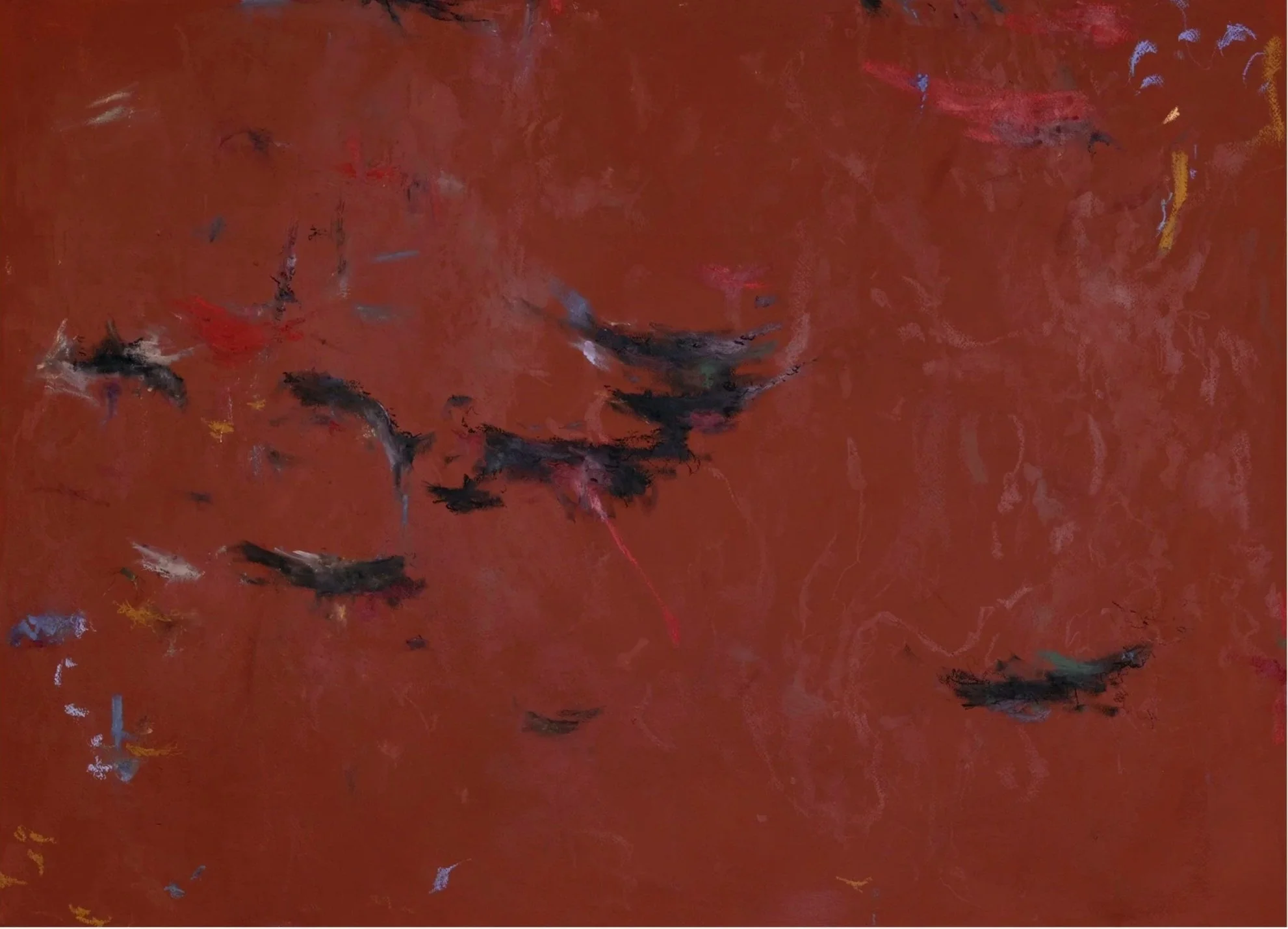 Red (I) | oil pastel on paper | 2025