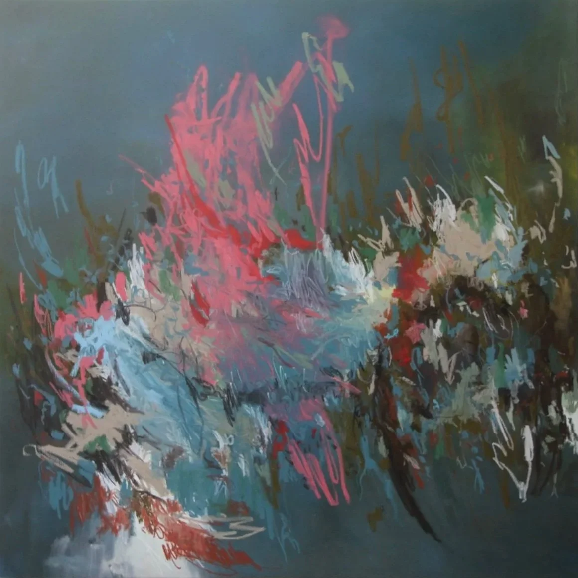 Ivy geranium | oil and pastel on canvas | 2026