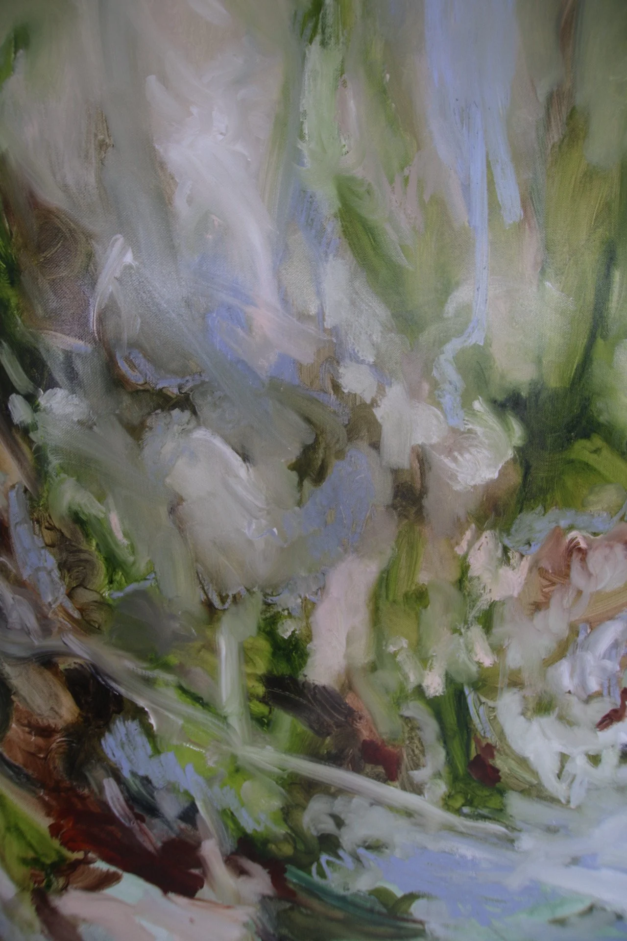 Details of unfinished 200 x 300cm oil on canvas work