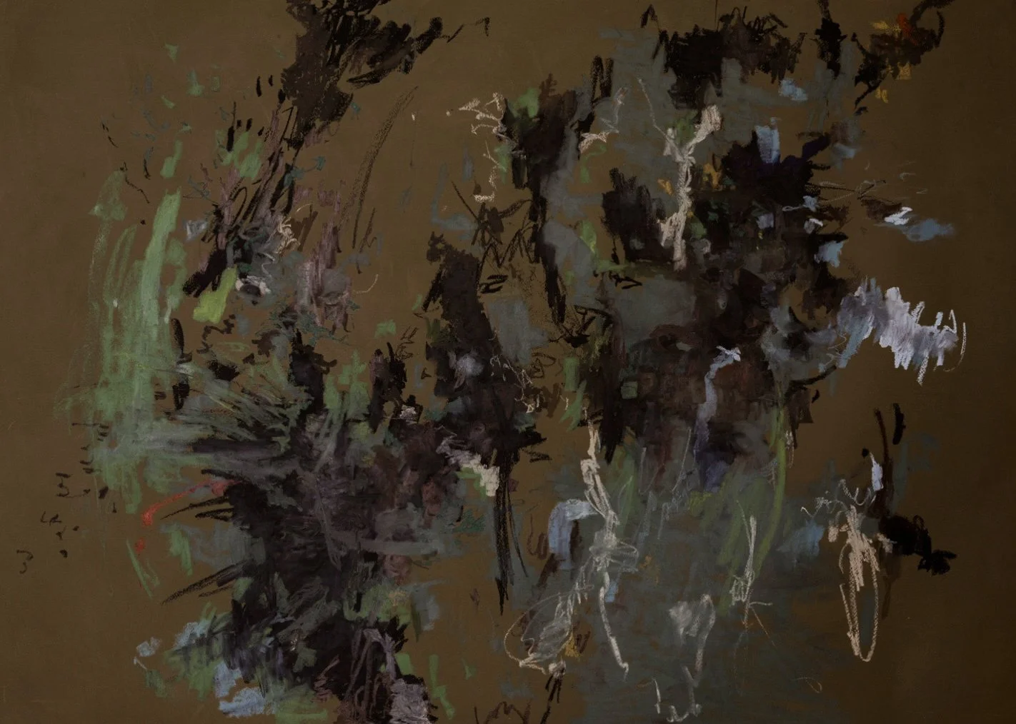 Umber (II) | oil pastel on paper | 2025